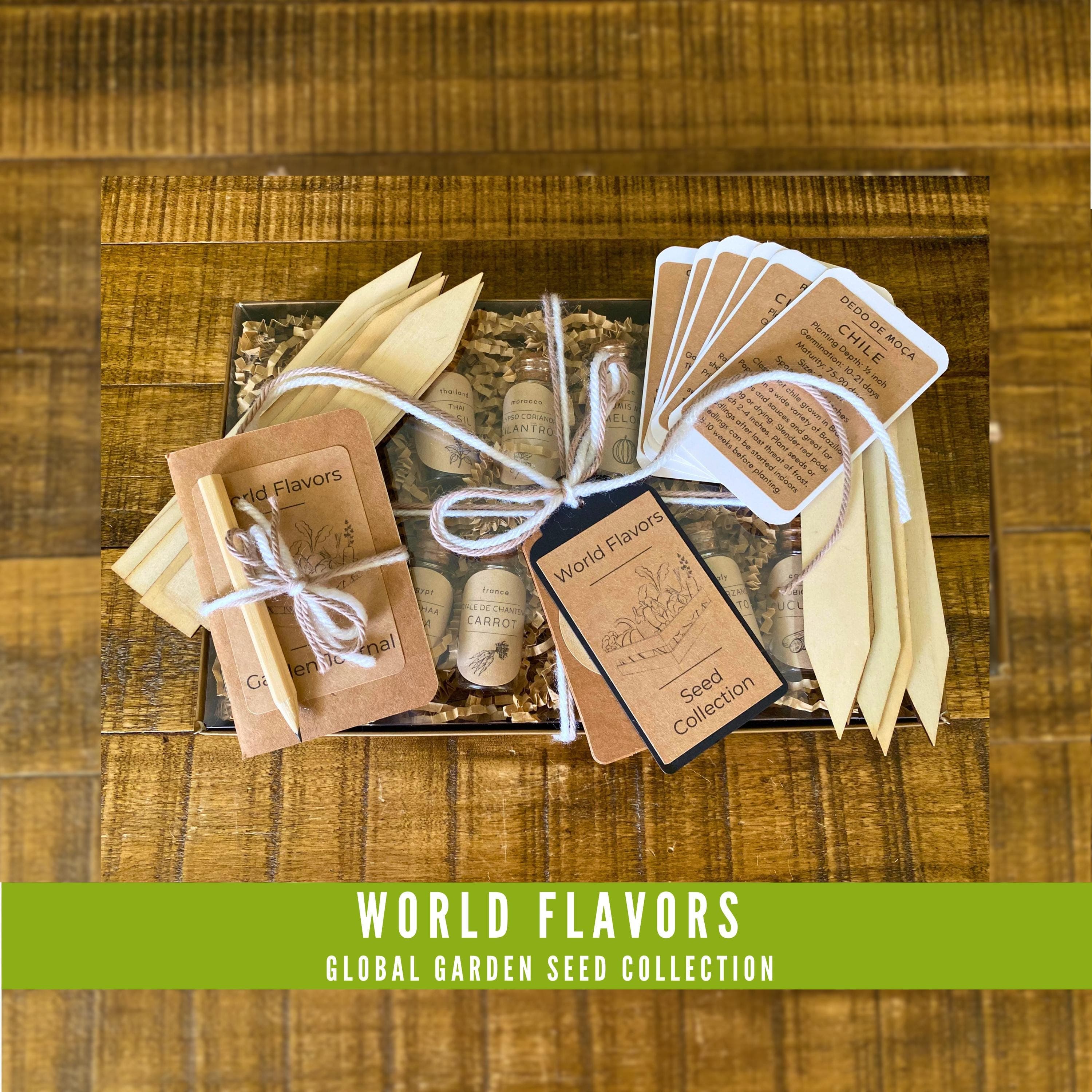 World Flavors Seed Collection - Unique Seed Gift for Gardeners with Rare Seeds from Around the Globe!