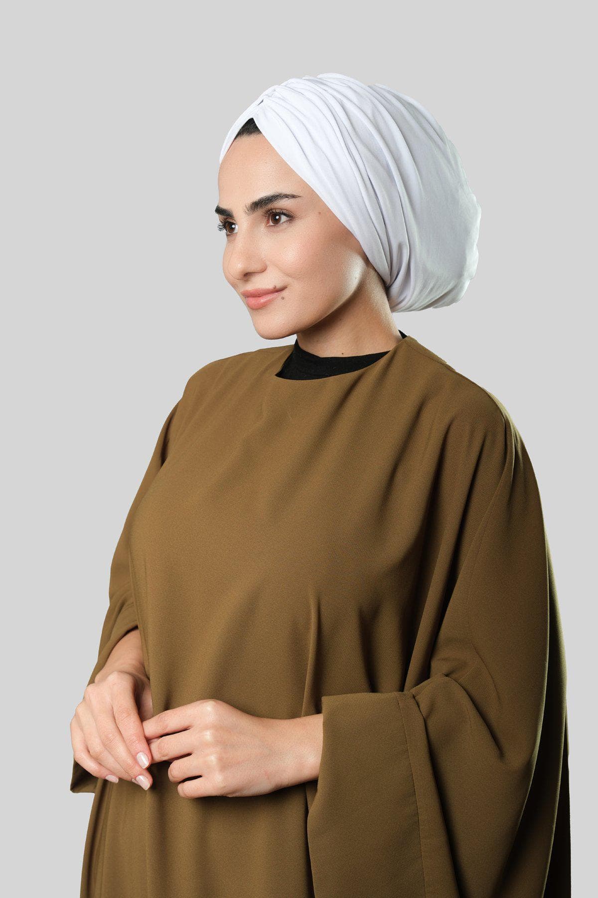 Draped Sandy Turban Bonnet | Loose Fit Headscarf for Muslim Women, Multiple Colors, Modest Fashion - image 4