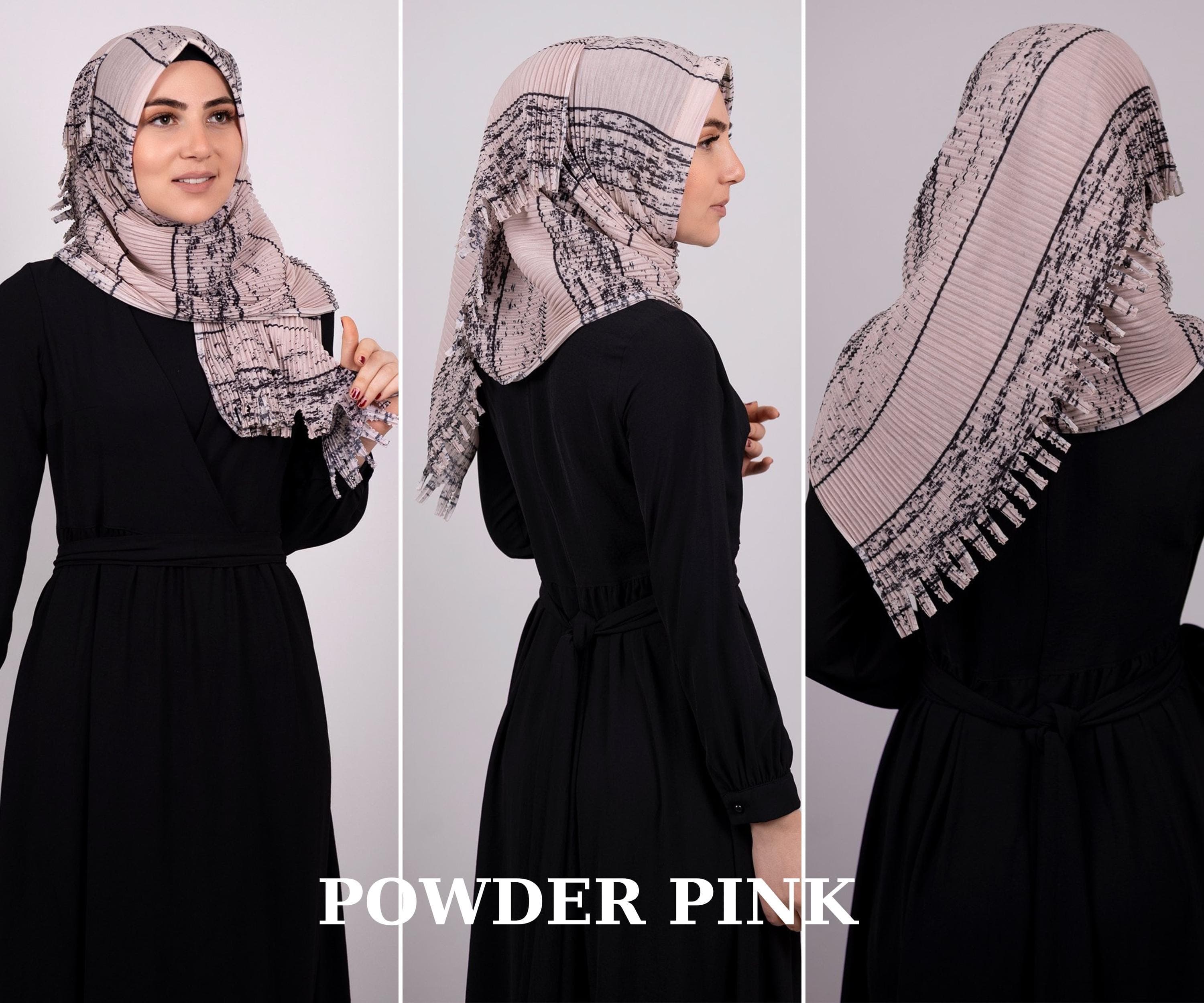 Instant Striped Pleated Hijab Scarf | Multi-Color Easy Wear Scarf for Women, Instant Hijab for Women’s Modest Fashion, Gift For Her - image 3