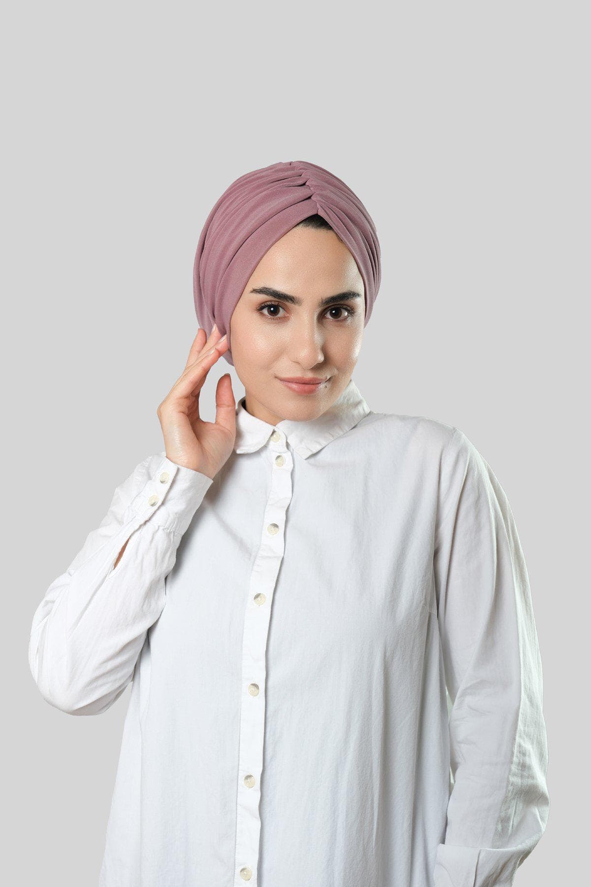 Draped Sandy Turban Bonnet | Loose Fit Headscarf for Muslim Women, Multiple Colors, Modest Fashion