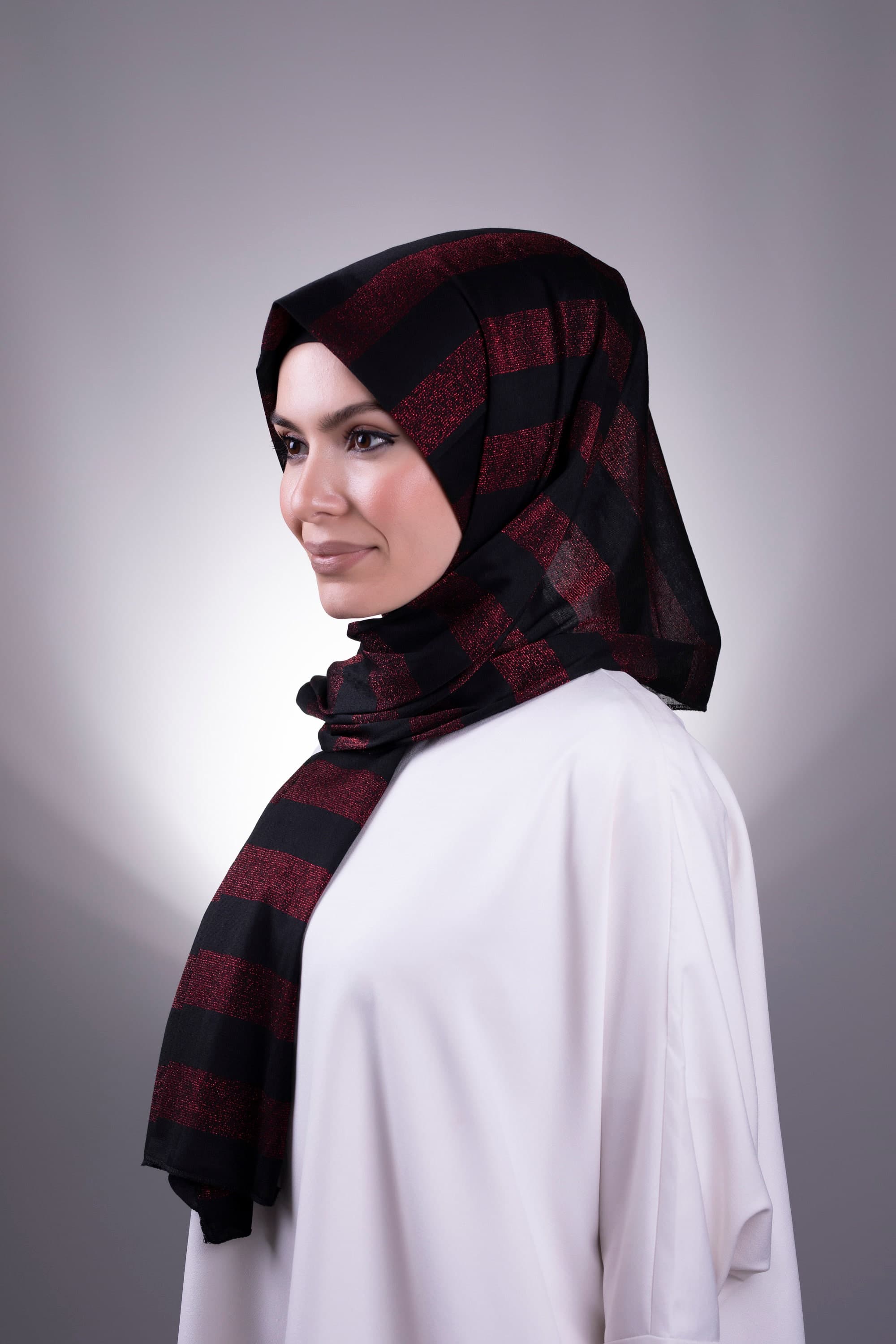 Modest Fashion Ensemble: Set of 3 Glitter Shawls in Viscose Fabric - Stylish Turban Set - Elegant Glitter Shawl in Viscose Fabric - image 4