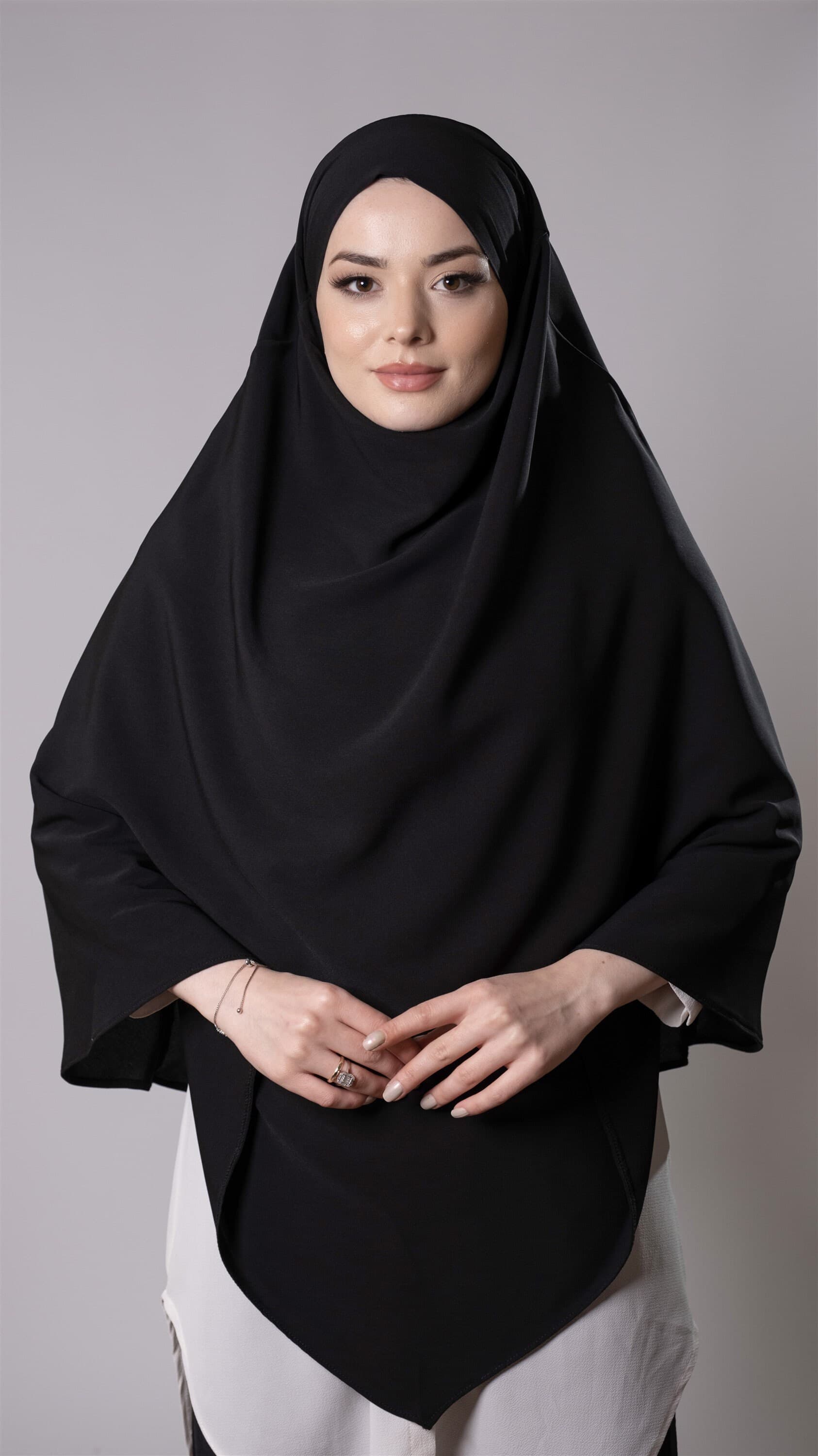 Modesty Redefined: Practical Ready-to-Wear Double-Layered Medina Silk Hijab, Gift For Women