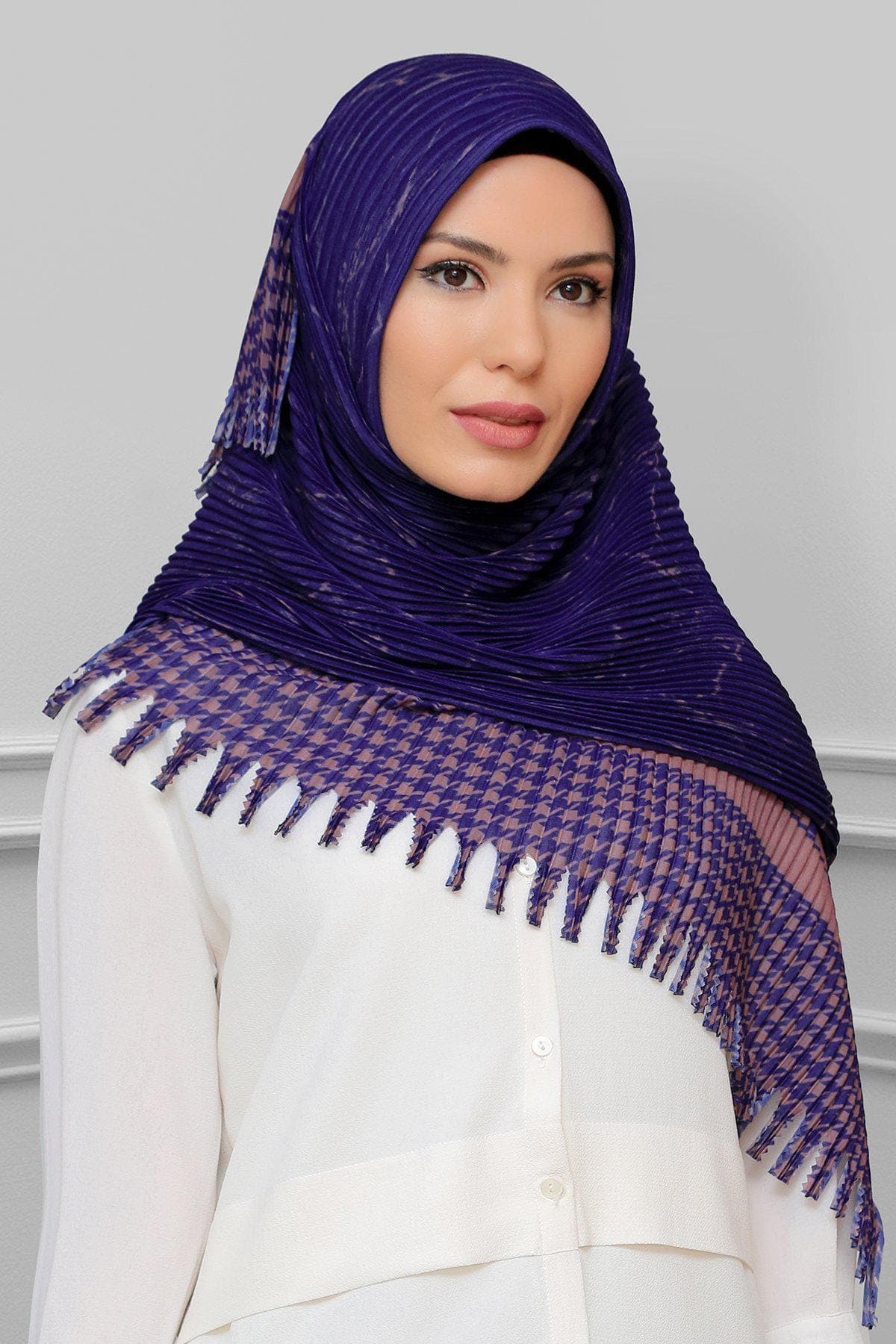 Stylish Instant Hijab Scarf with Polka Dot Pleats | Modest Fashion Available in Multiple Colors, Hijab Scarf, Shawls and Wrap