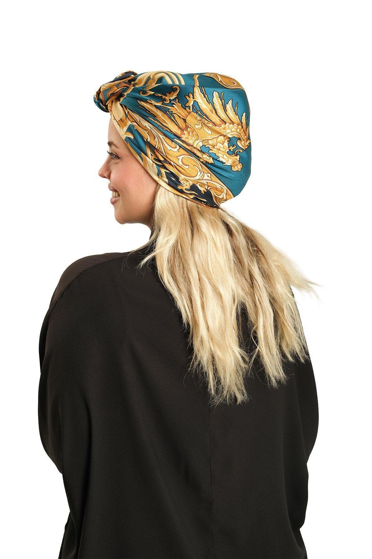 Silk Bonnet Turban for Women – Ready to Wear Head Wrap Scarf, Fashion Head Cover, Women Headwear, Gift for She - image 3