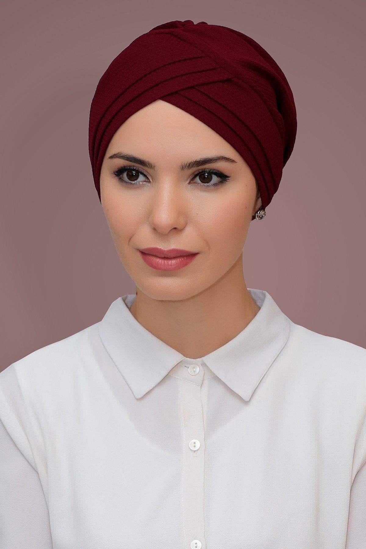 Crossed Honeycomb Bonnet Cap for Women | Stylish Winter Headwear in Green, Bordo, Gray, Blue, Black - image 5