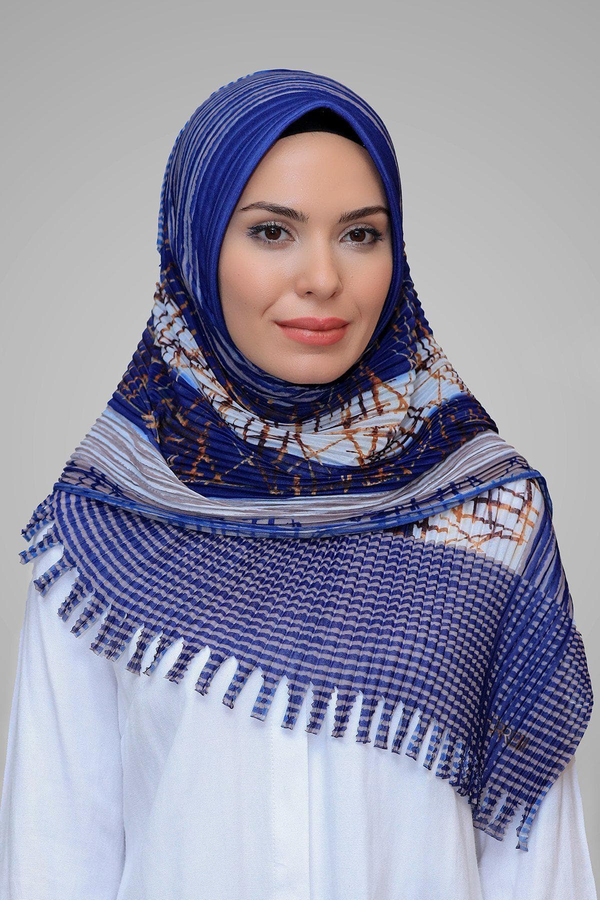 Instant Floral Pleated Hijab Scarf Ready-to-Wear Modest Shawl in Beautiful Multi-Color Options, Hijab Scarf, Scarf for Women Shawl For Women