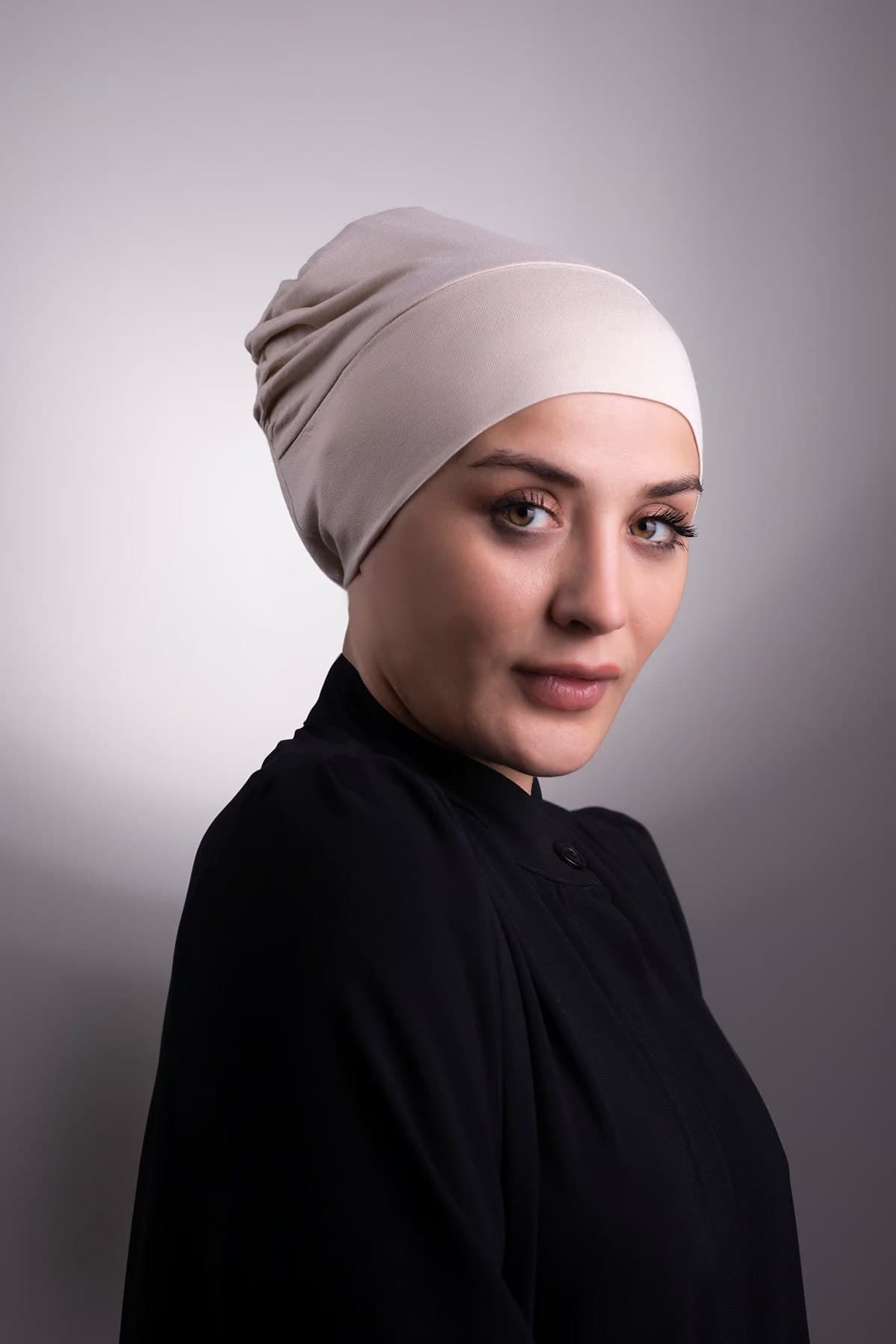 Fashionable and Ready: Interlaced Hijab Bonnet in Viscose Fabric - Stylish Cancer Cap - Stylish Headwear Choice - Instant Hijab Elegance