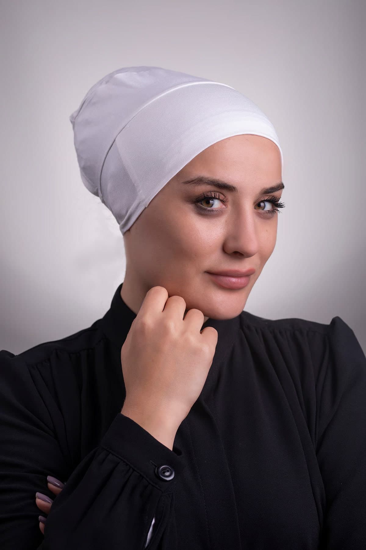 Modest Elegance: Back Tied Inner Bonnet with Viscose Fabric and Anti-Slip Silicone, Fashionable Head Cover, Back-Tied Viscose Headband - image 3