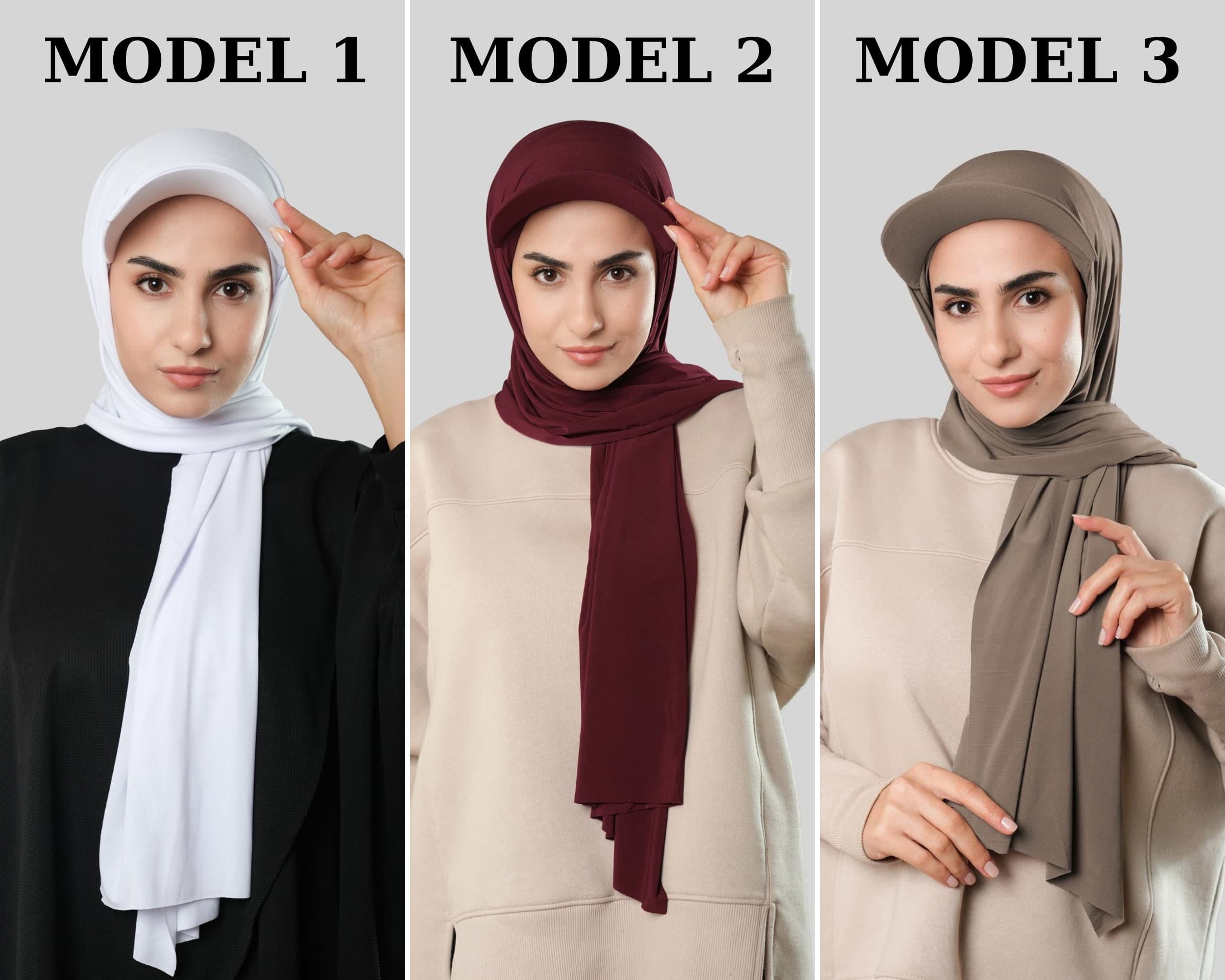 Sandy Fabric Hijab Shawl with Hat | Instant Ready-to-Wear Scarf for Women