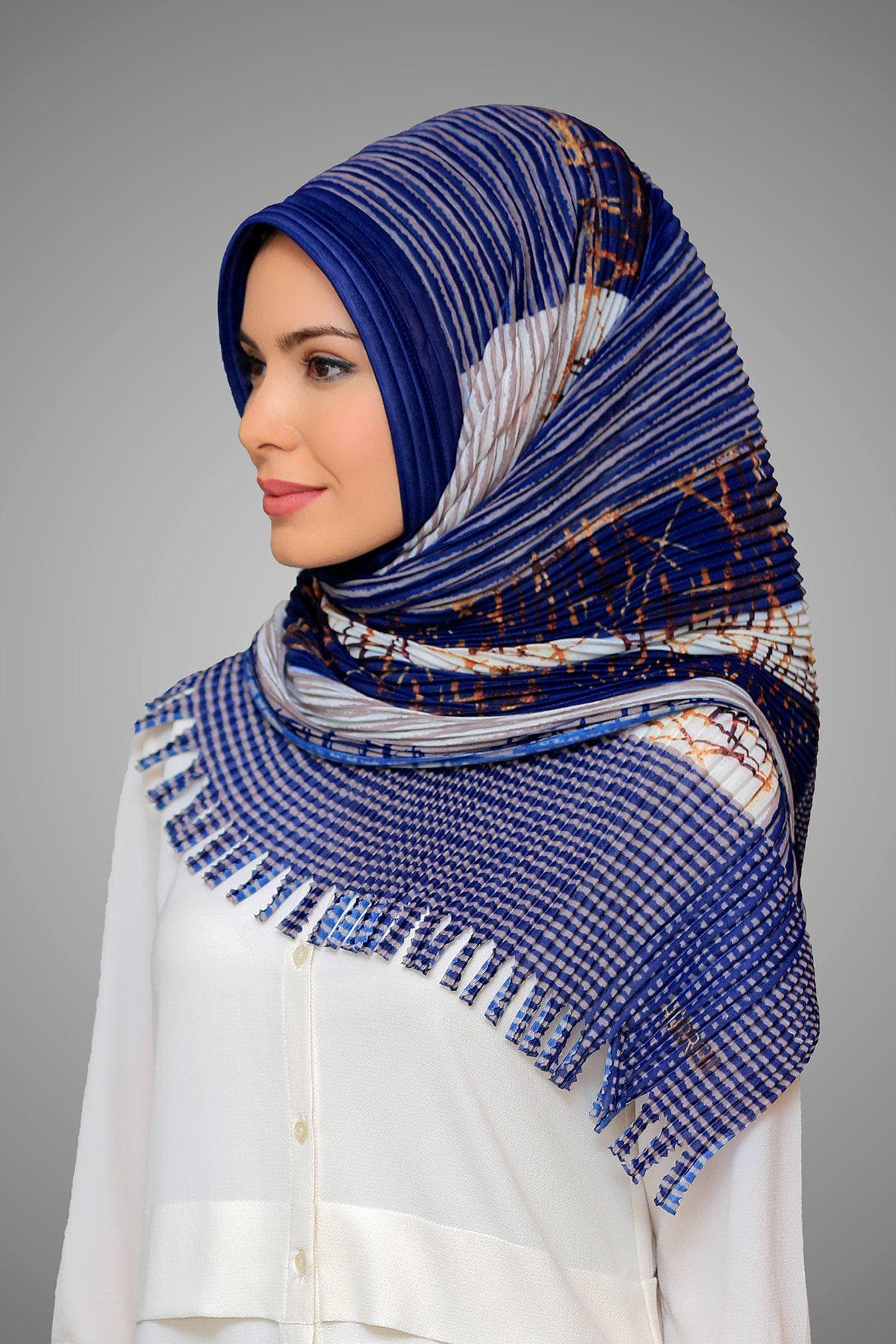 Instant Floral Pleated Hijab Scarf Ready-to-Wear Modest Shawl in Beautiful Multi-Color Options, Hijab Scarf, Scarf for Women Shawl For Women - image 3