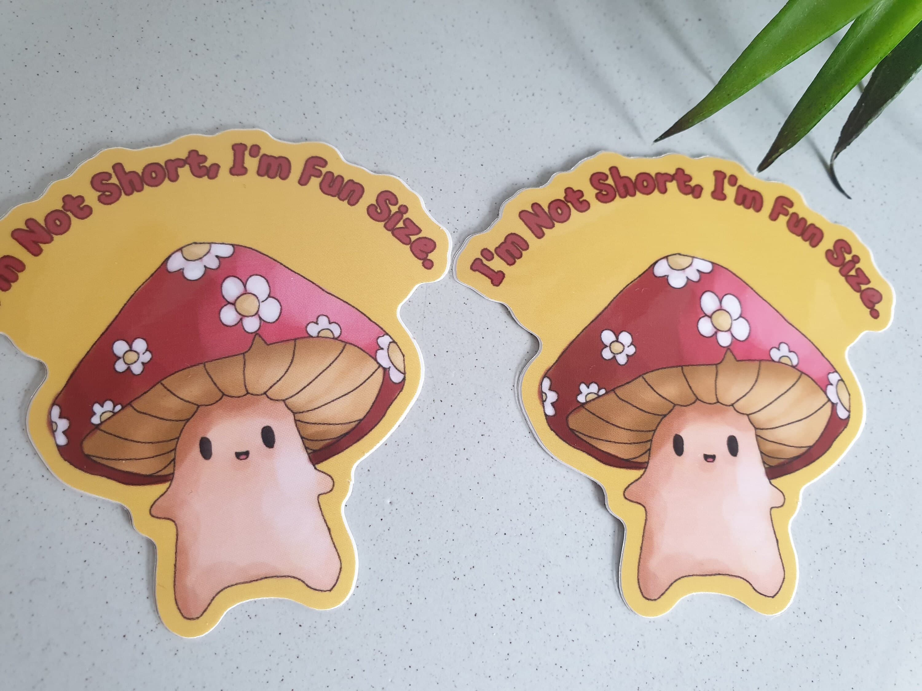 Funny Mushroom Vinyl Sticker - 'Fun Size' Waterproof Decal - image 4