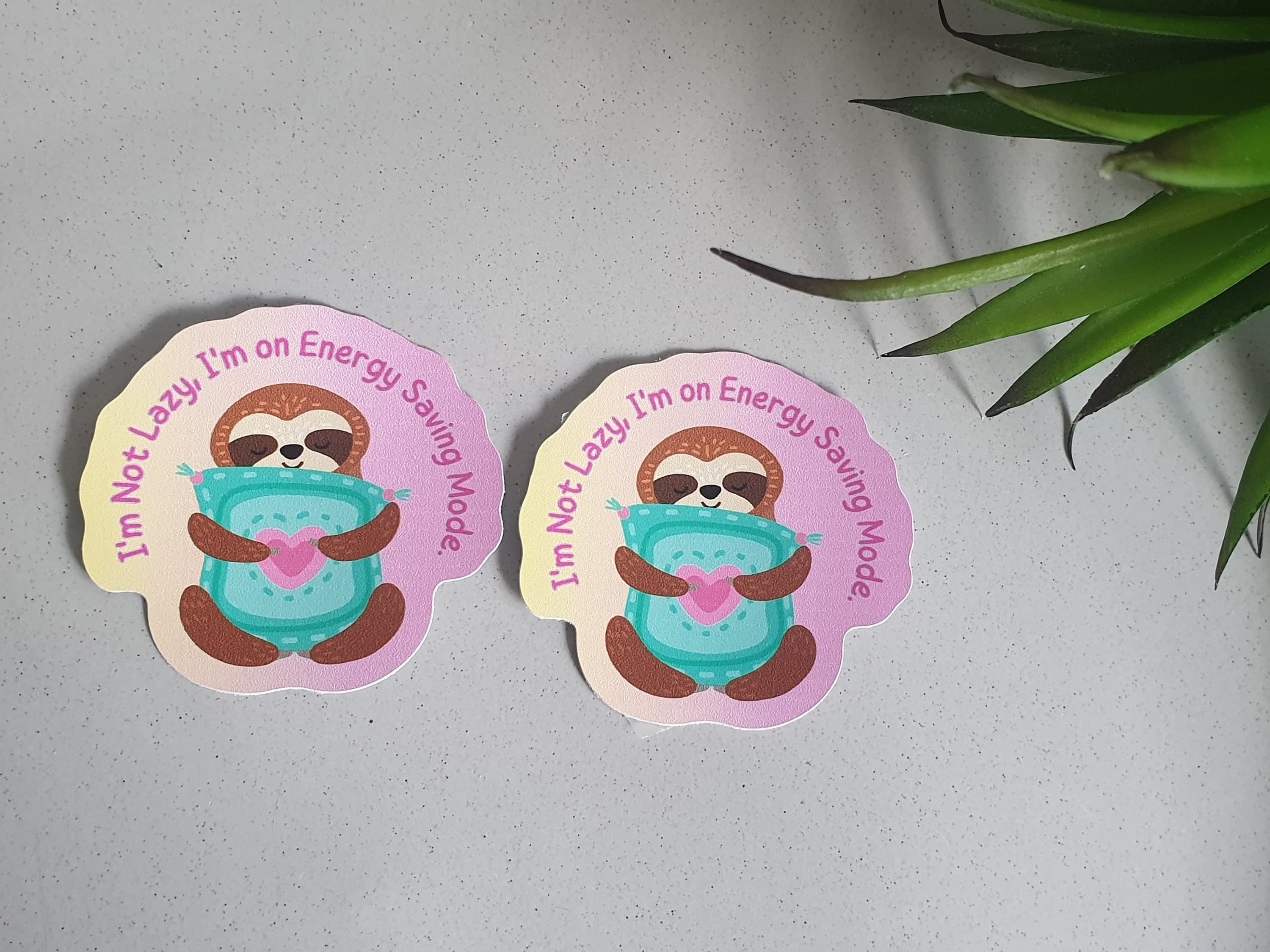 Lazy Sloth Waterproof Sticker: Energy Saving Mode - image 5