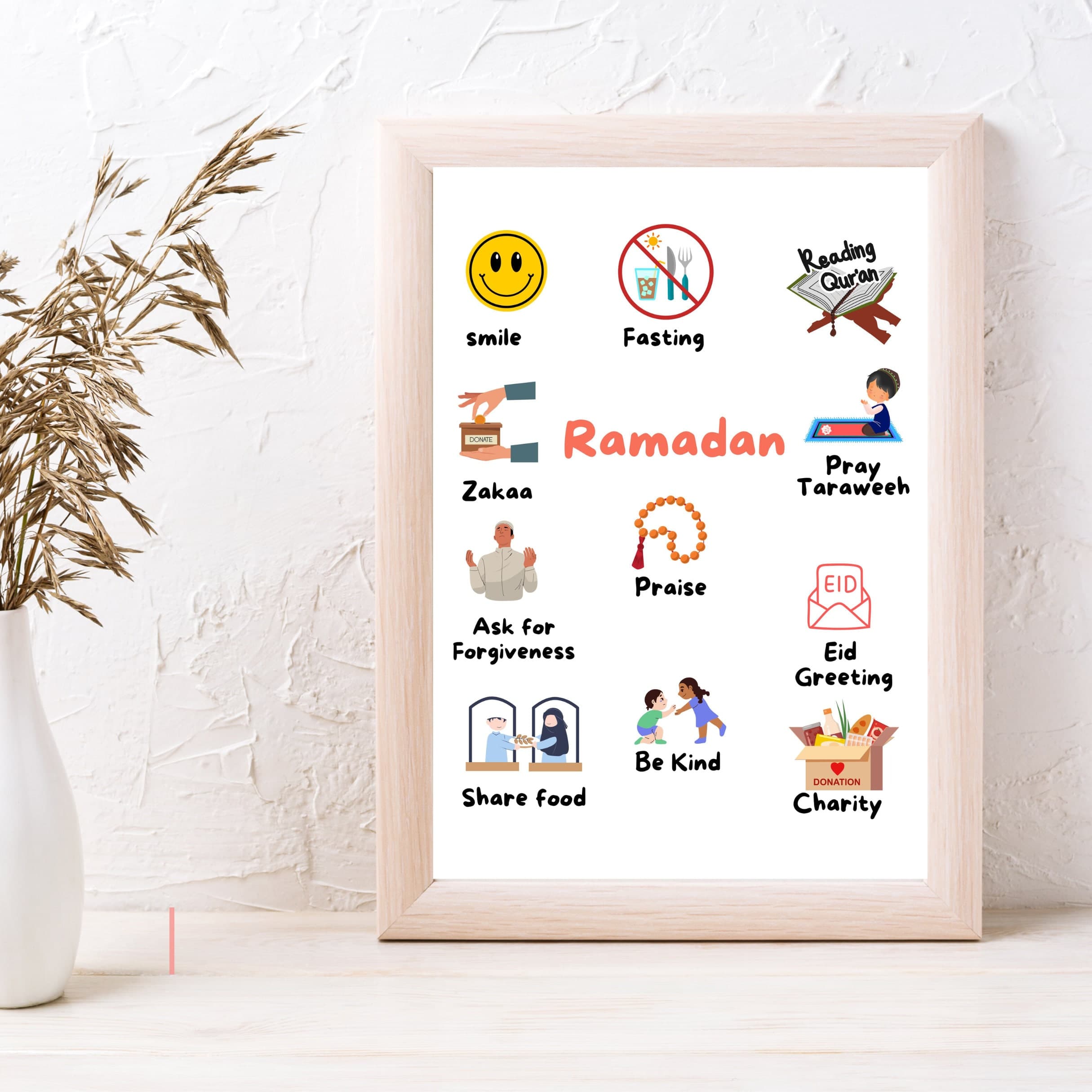 Ramadan Art Print, Muslim Home Decor, Islamic Homeschool (Digital Download) - image 3