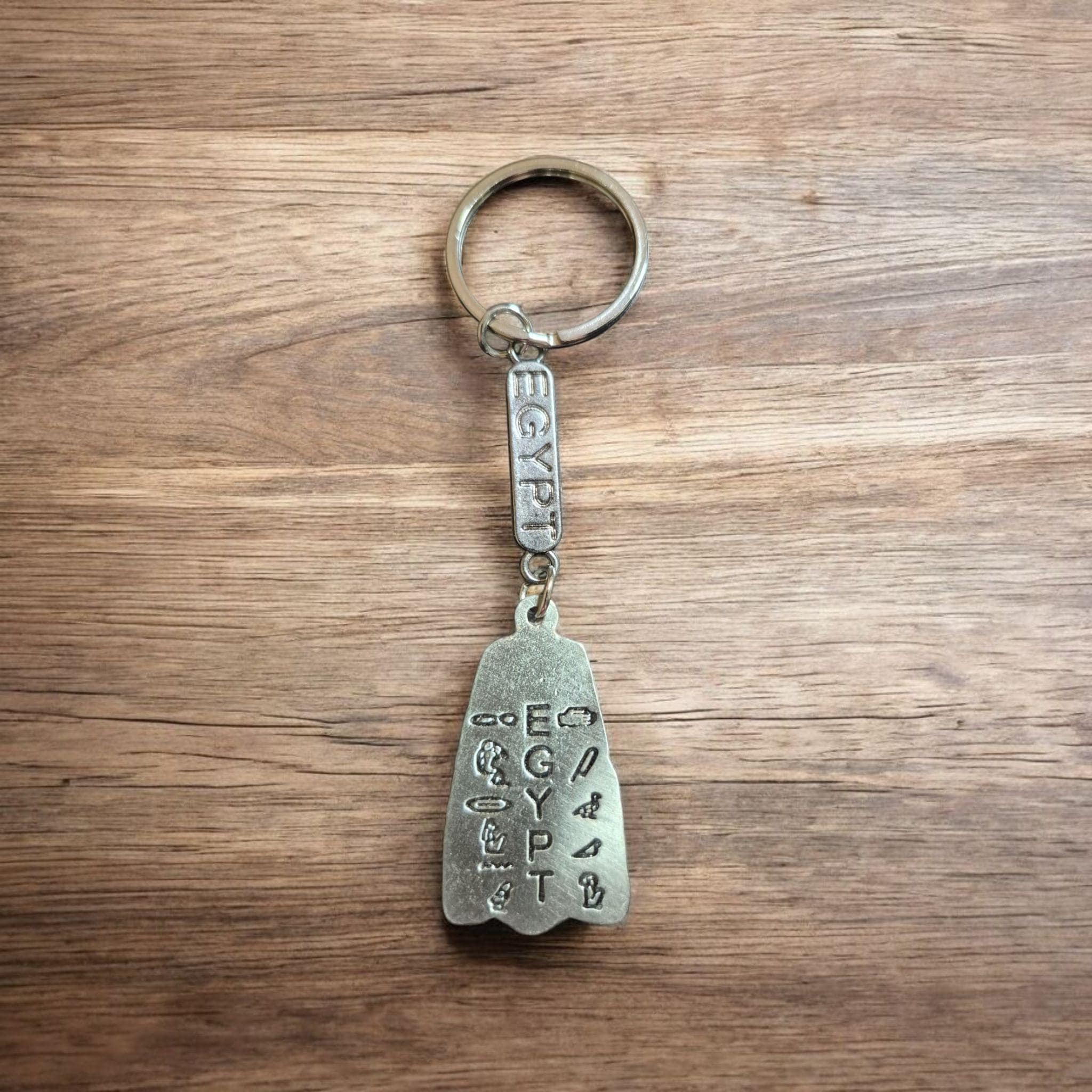 Egyptian Pharaoh Keychain | Ancient Egypt Souvenir | Silver/Redish Metal Key Ring | Travel Gift from Egypt, Egyptian Hieroglyphics Souvenir - image 5