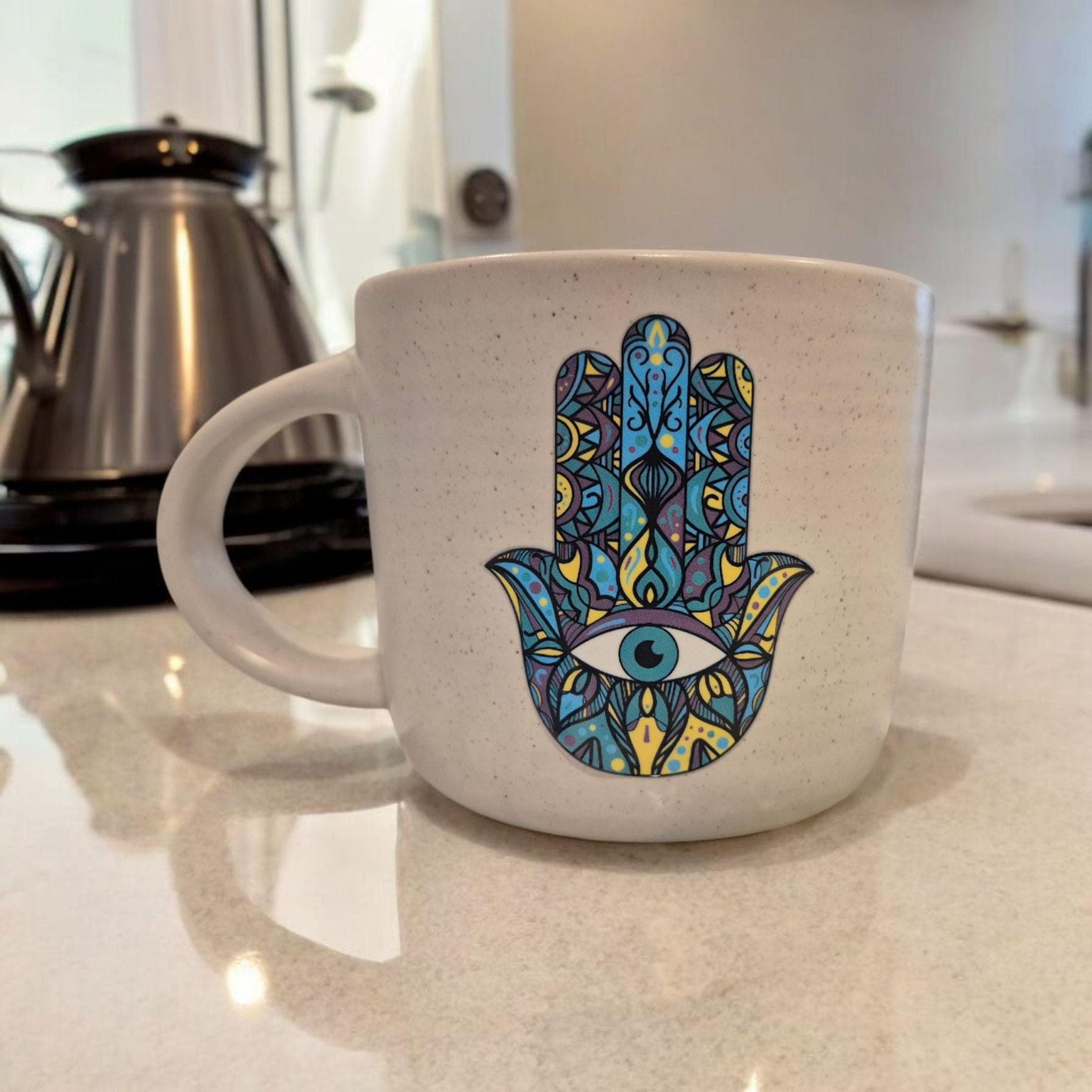 Hamsa Hand Mug: Evil Eye Spiritual Coffee Cup - image 3