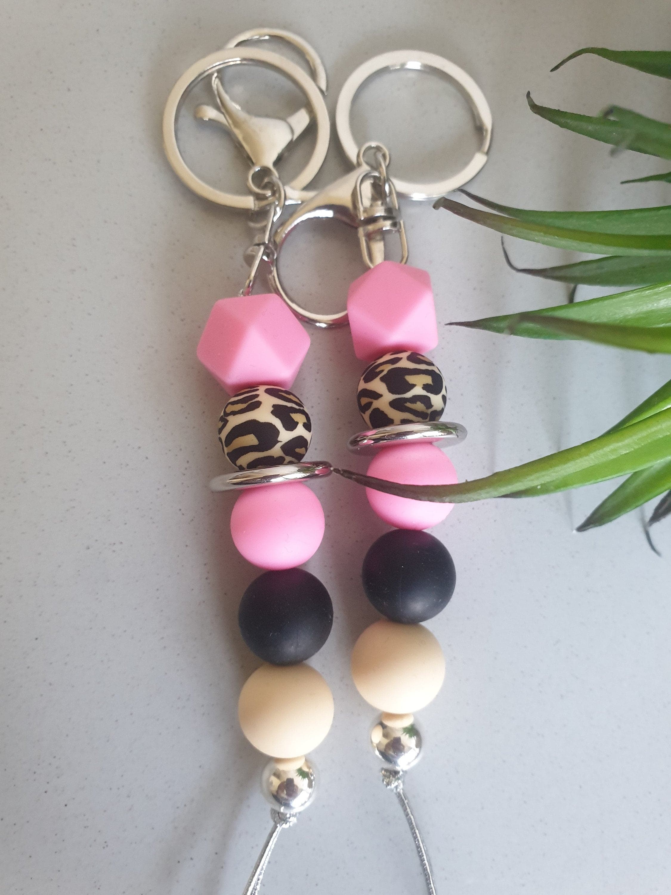 Colorful Silicone Bead Keychain: Handbag Charm - image 3