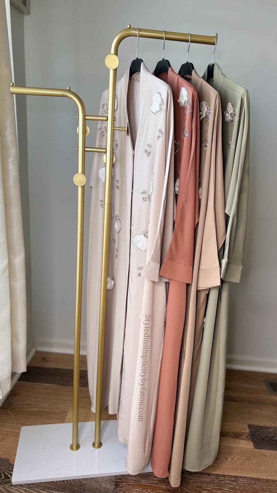 Eid Dubai Abaya Set: Elegant Modest Muslim Dress with Matching Hijab - image 3