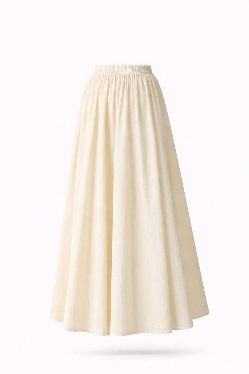 Cotton Maxi Skirt Women | High Waisted Modest Long Skirt | Lightweight Summer Skirt USA | Flowy A Line Skirt | Casual Everyday Modest Clothi