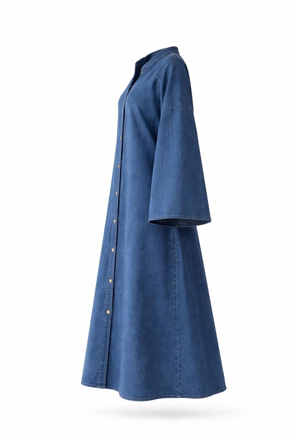 Denim Abaya Dress Lightweight Summer Cotton Abaya Oversized Modest Maxi Dress Button Front Jean Abaya Casual Modest Wear
