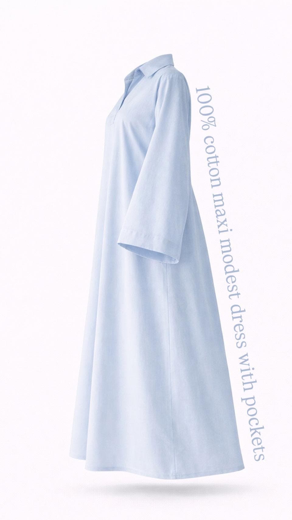 Cotton Summer Abaya Dress Women | Lightweight Breathable Modest Maxi Dress USA | Loose Everyday Abaya Muslim Clothing | Simple Casual Abaya