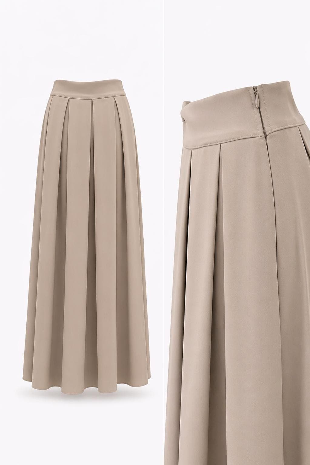 Long Modest Maxi Skirt for Women | High Waisted A-Line Skirt with Side Zipper | Flowy Elegant Skirt | Minimalist Capsule Wardrobe | abaya