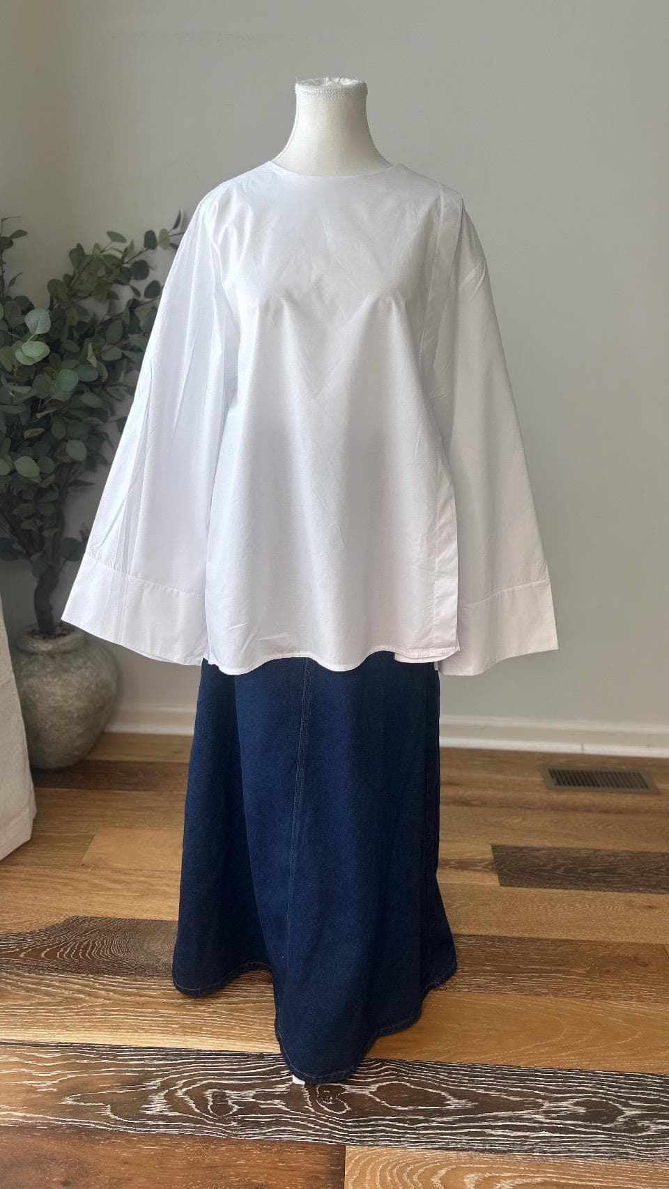 Oversized Cotton Modest Top for Women | Abaya Style Blouse | Loose Fit Muslim Long Sleeve Shirt | Islamic Modest Clothing - image 4