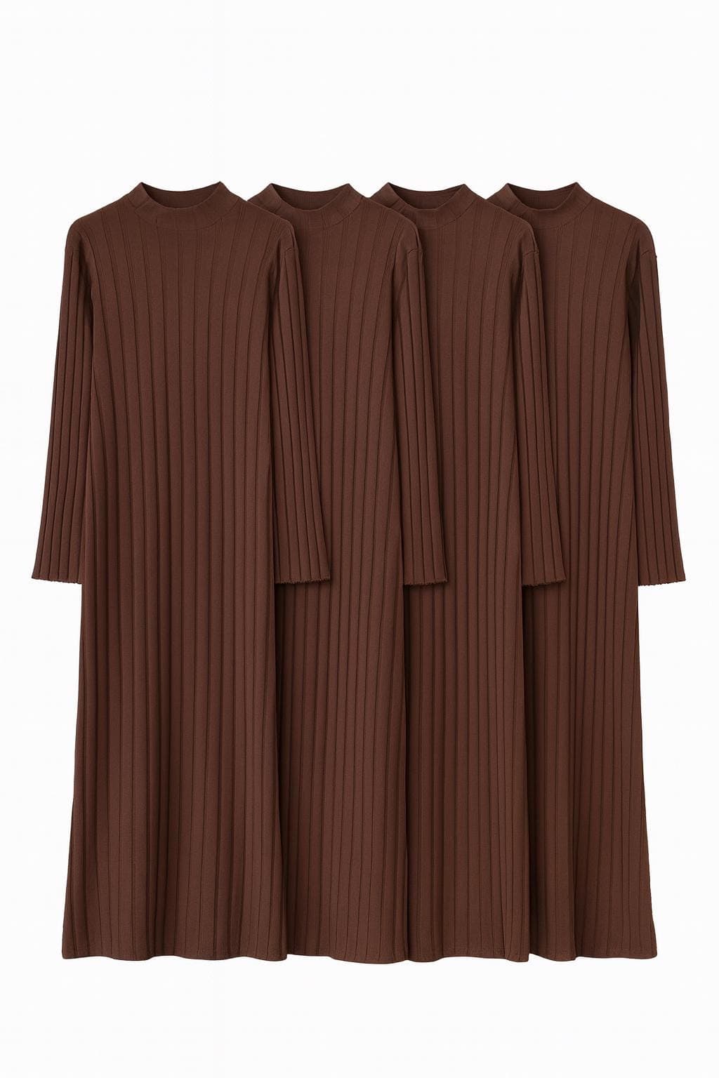 Ribbed Knit Winter Abaya Dress | Modest Maxi Dress for Women | Warm Muslim Clothing | Cozy Long Sleeve Abaya | Everyday Hijabi Outfit | Fall