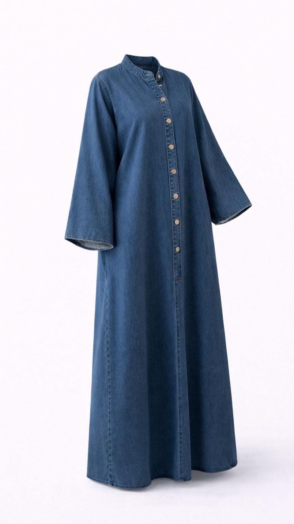 Denim Abaya Dress | Lightweight Summer Jean Abaya | Modest Oversized Cotton Abaya | Button Front Maxi Dress | Casual Modest Wear
