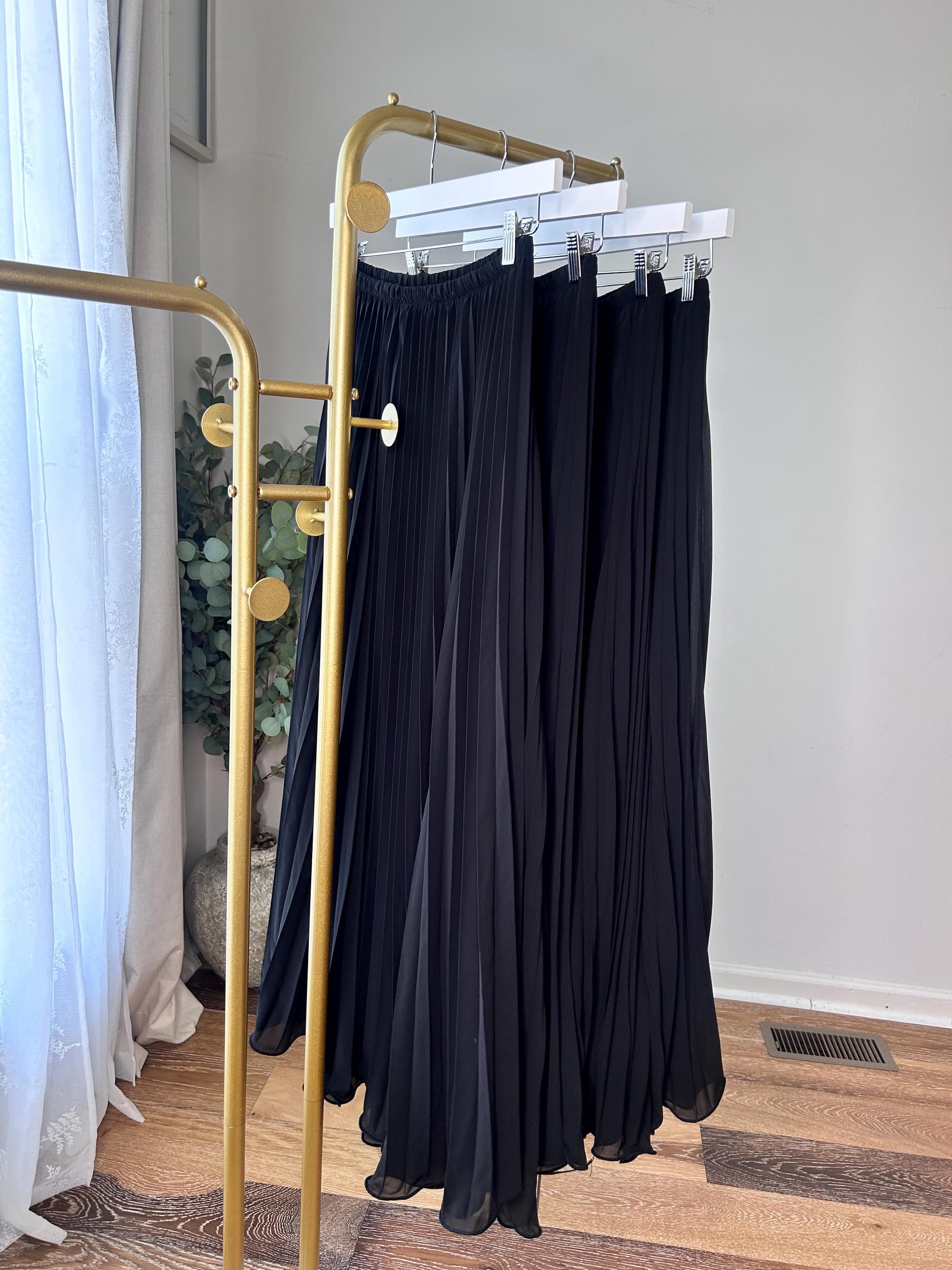 Modest Maxi Skirt for Women | Summer Flowy Pleated Skirt | Lightweight Chiffon Elastic Waist Skirt | Muslim Modest Clothing | Maxi skirt - image 5