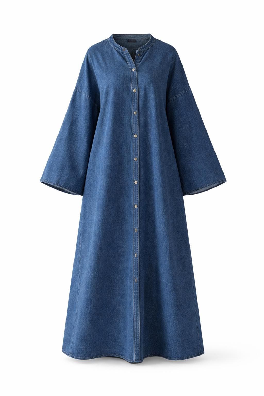 Denim Abaya Dress Lightweight Summer Cotton Abaya Oversized Modest Maxi Dress Button Front Jean Abaya Casual Modest Wear - image 4