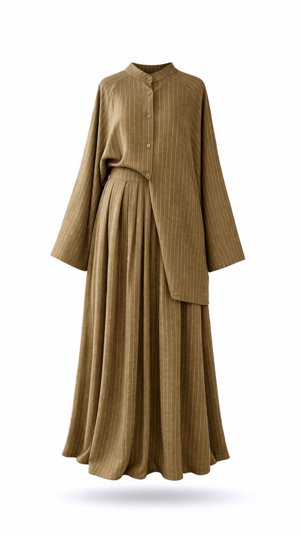 Summer Modest Set Women, Lightweight 2 Piece Outfit, Oversized Tunic Top and Maxi Skirt, Breathable Matching Set, Casual Modest Wear - image 3
