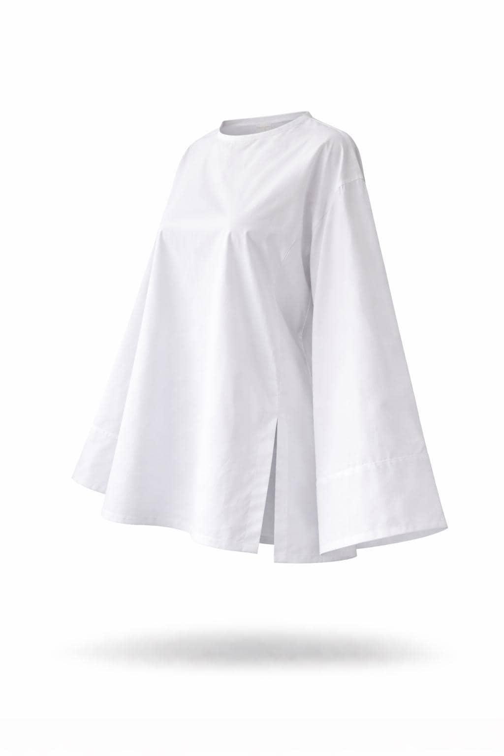 Oversized Modest Cotton Top Women | Loose Tunic Blouse | Long Sleeve Minimal Shirt | Modest Fashion Summer Outfit