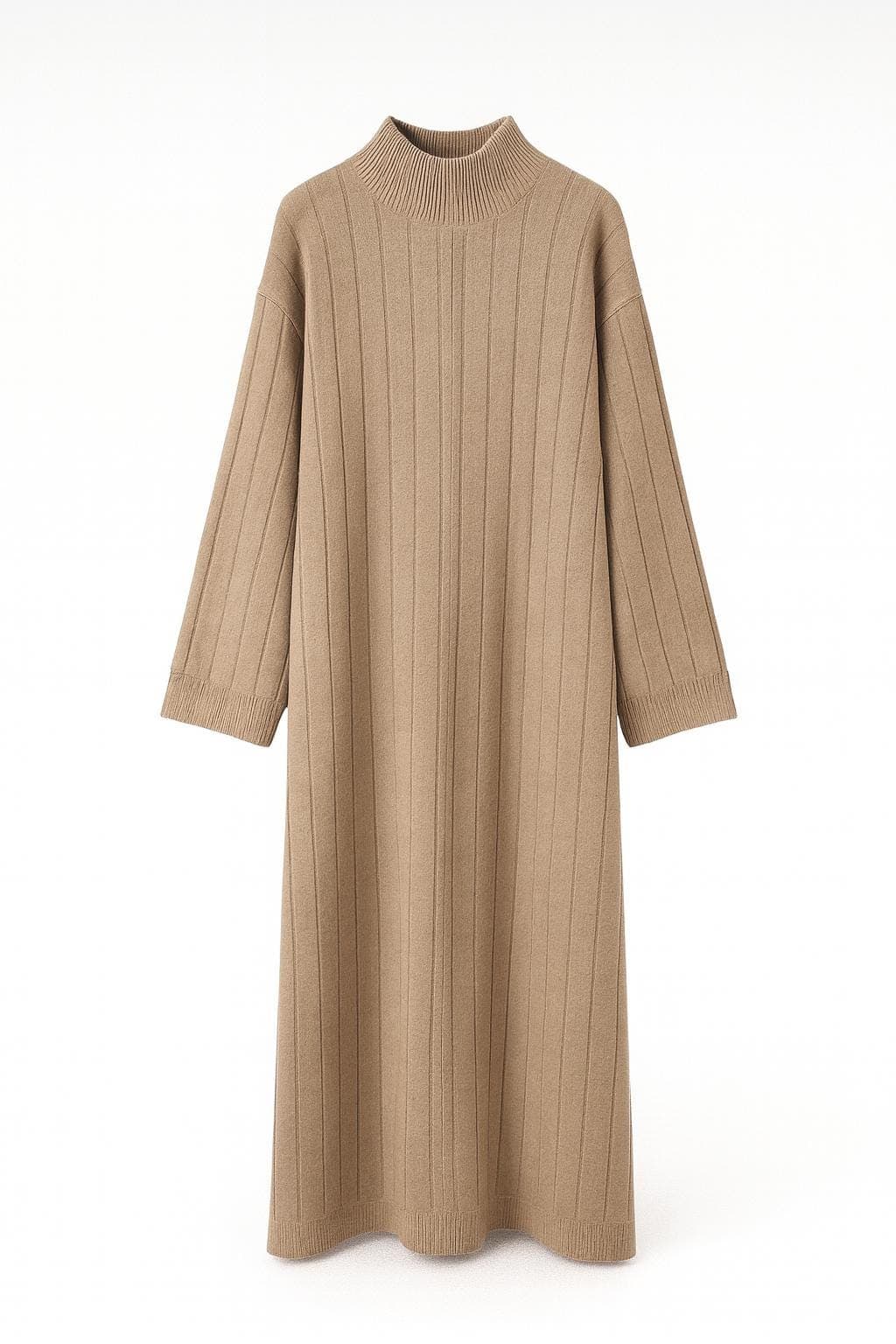 Winter Ribbed Knit Abaya Dress | Modest wool Maxi Dress | Warm Hijabi Outfit | Muslim Winter Clothing | Elegant Everyday Abaya - image 5