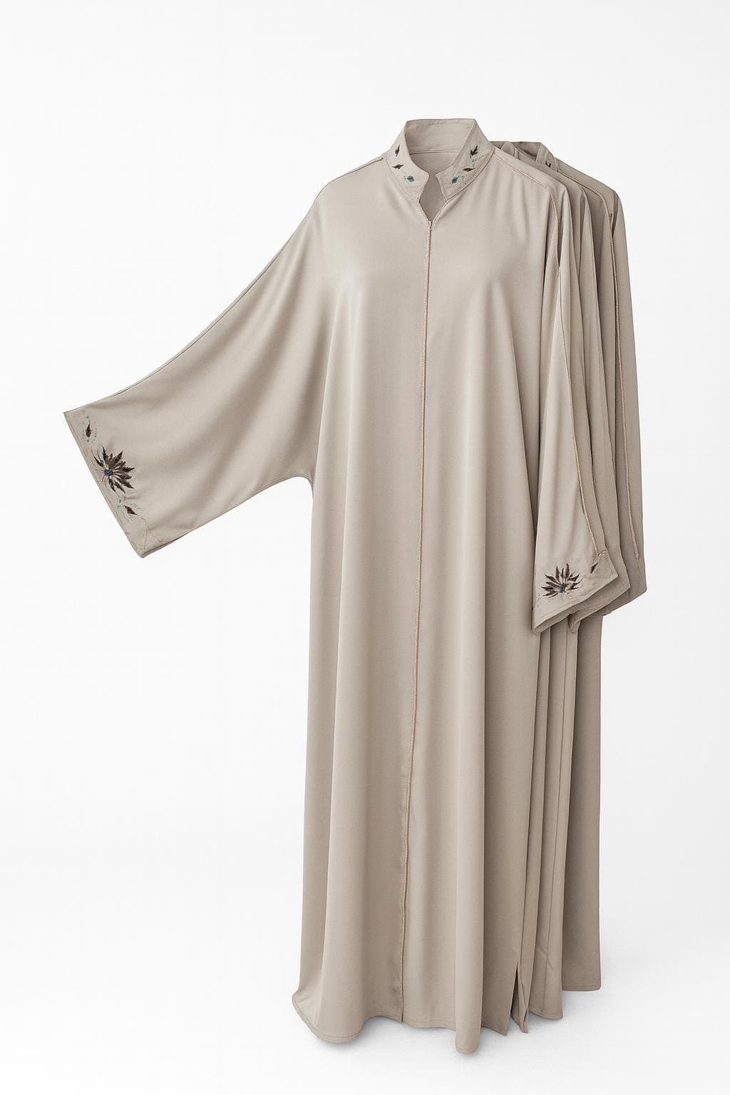 Elegant Embroidered Abaya for Women – Modest Maxi Abaya Dress – Ramadan Eid Outfit – Loose Fit Khimar-Friendly Abaya – Everyday Muslim Dress