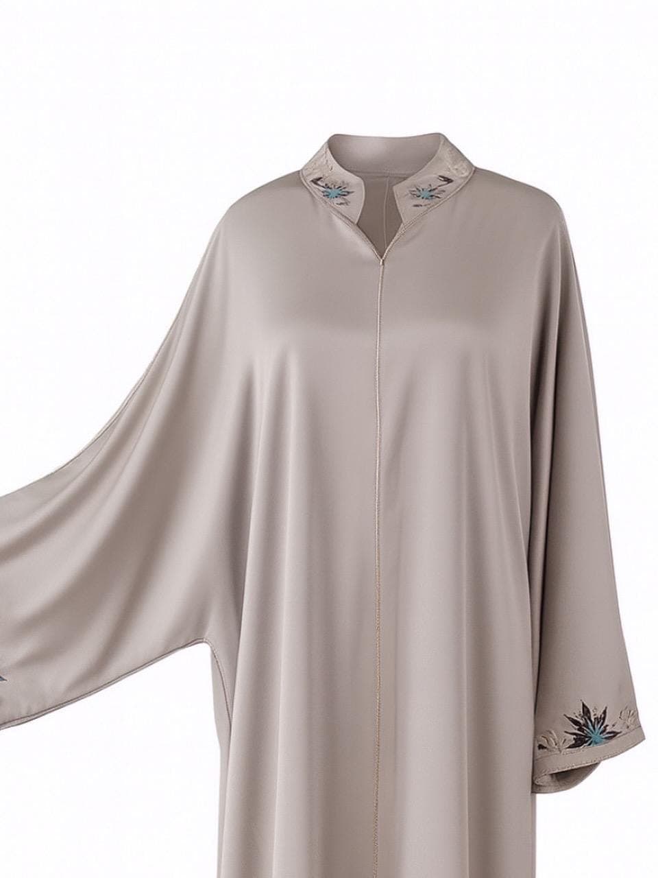 Elegant Embroidered Abaya for Women – Modest Maxi Abaya Dress – Ramadan Eid Outfit – Loose Fit Khimar-Friendly Abaya – Everyday Muslim Dress - image 3