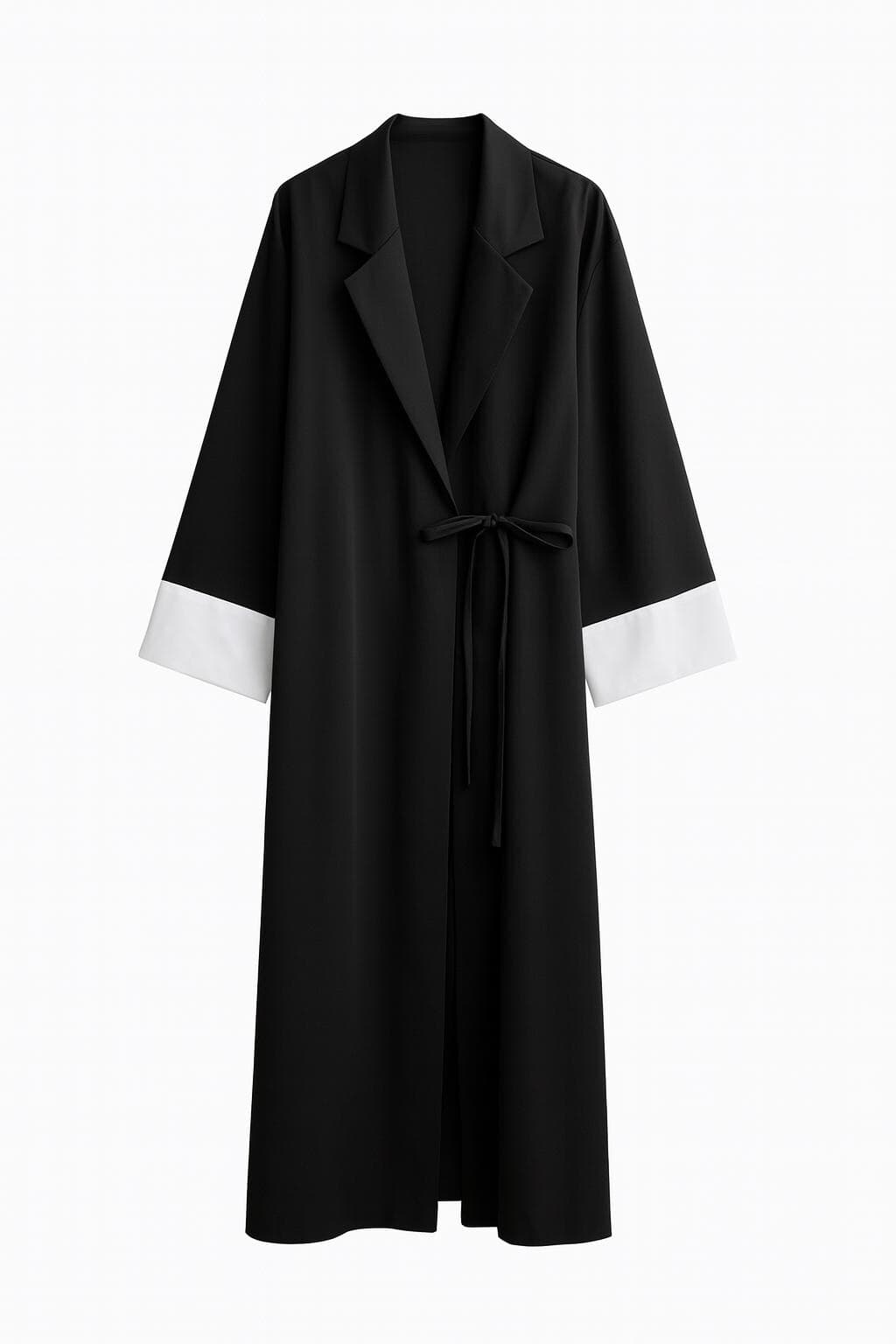 Black Blazer Abaya Dress | Modest Wrap Abaya | Elegant Ramadan Outfit | Long Sleeve Tie Abaya | Minimalist Muslim Dress | Eid Abaya | Abaya - image 3