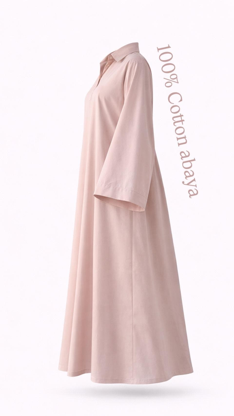 Cotton Summer Abaya Dress Women | Lightweight Breathable Modest Maxi Dress USA | Loose Everyday Abaya Muslim Clothing | Simple Casual Abaya