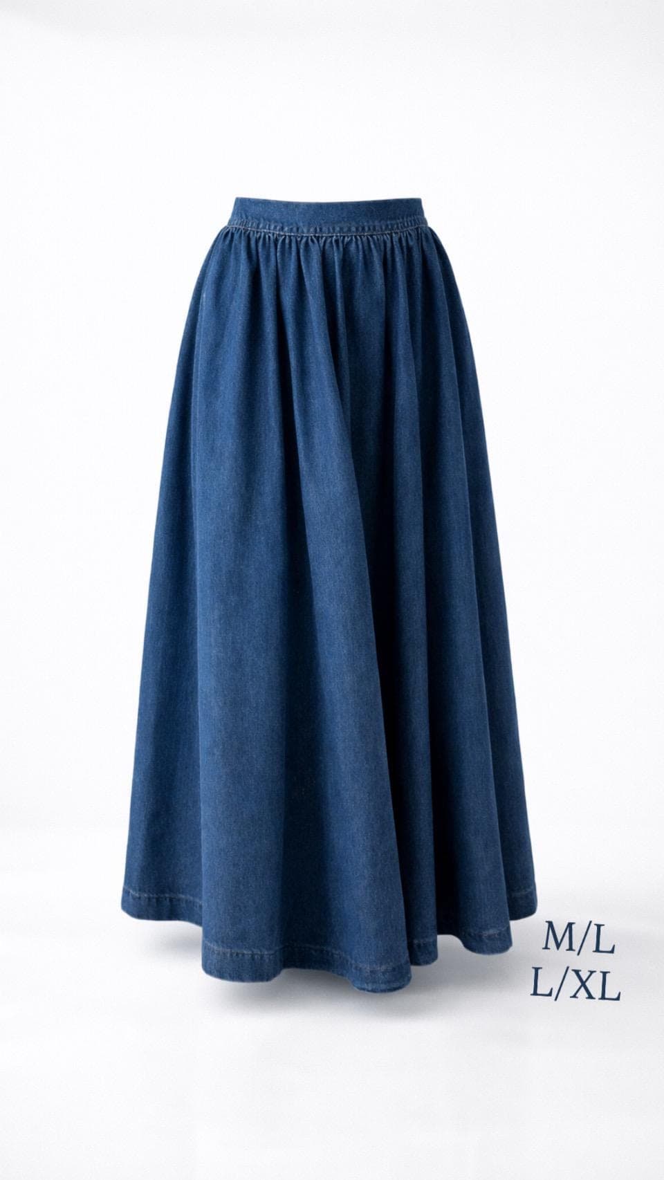 Denim Maxi Skirt Women Modest | High Waisted Long Jean Skirt | Modest Outfit Abaya Style Skirt | Spring Summer Cotton Denim Skirt USA - image 4