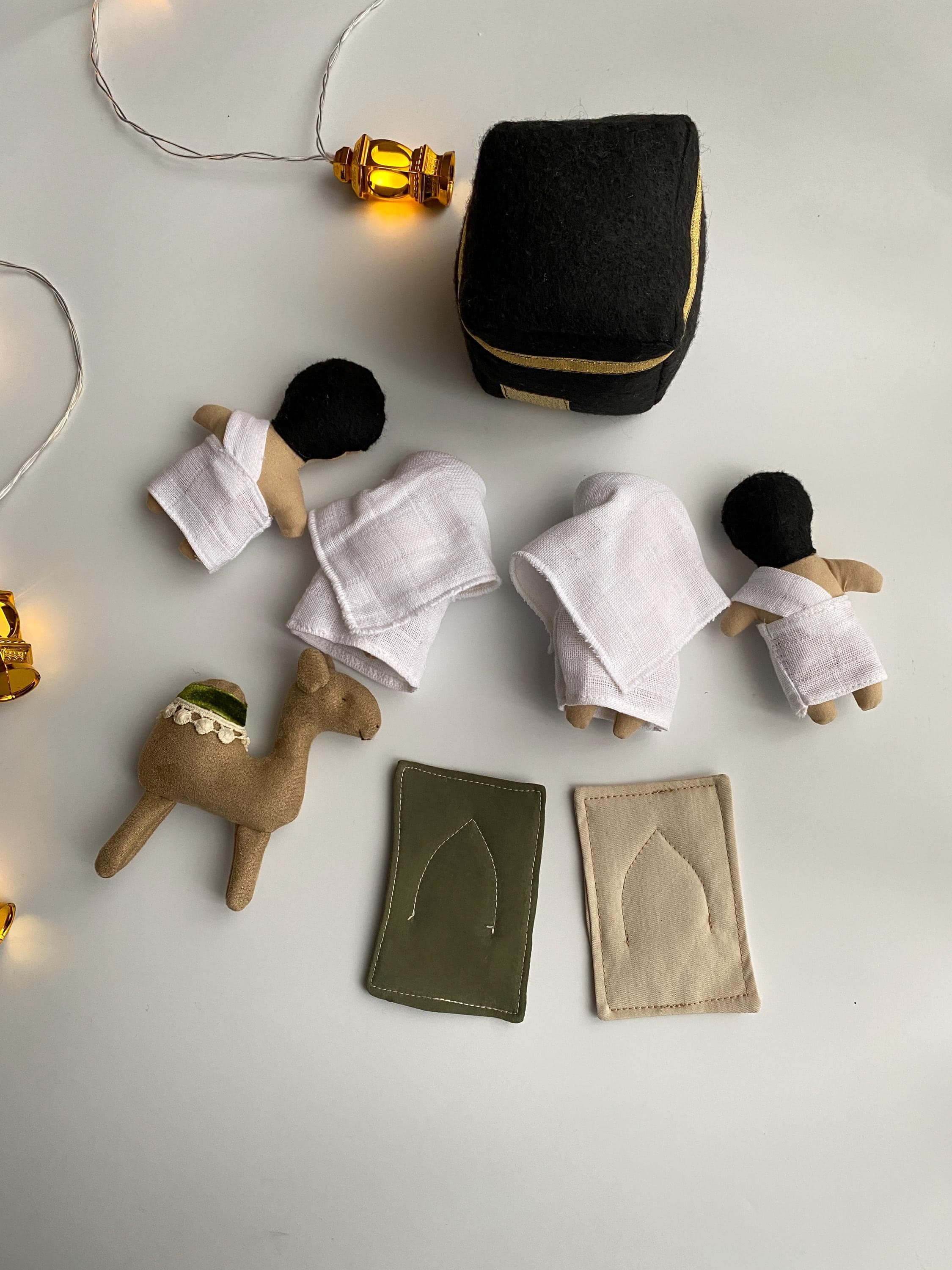 Islamic Hajj Doll Set -Kaaba Play Set - Handmade Soft Fabric Muslim Dolls for Kids - image 4