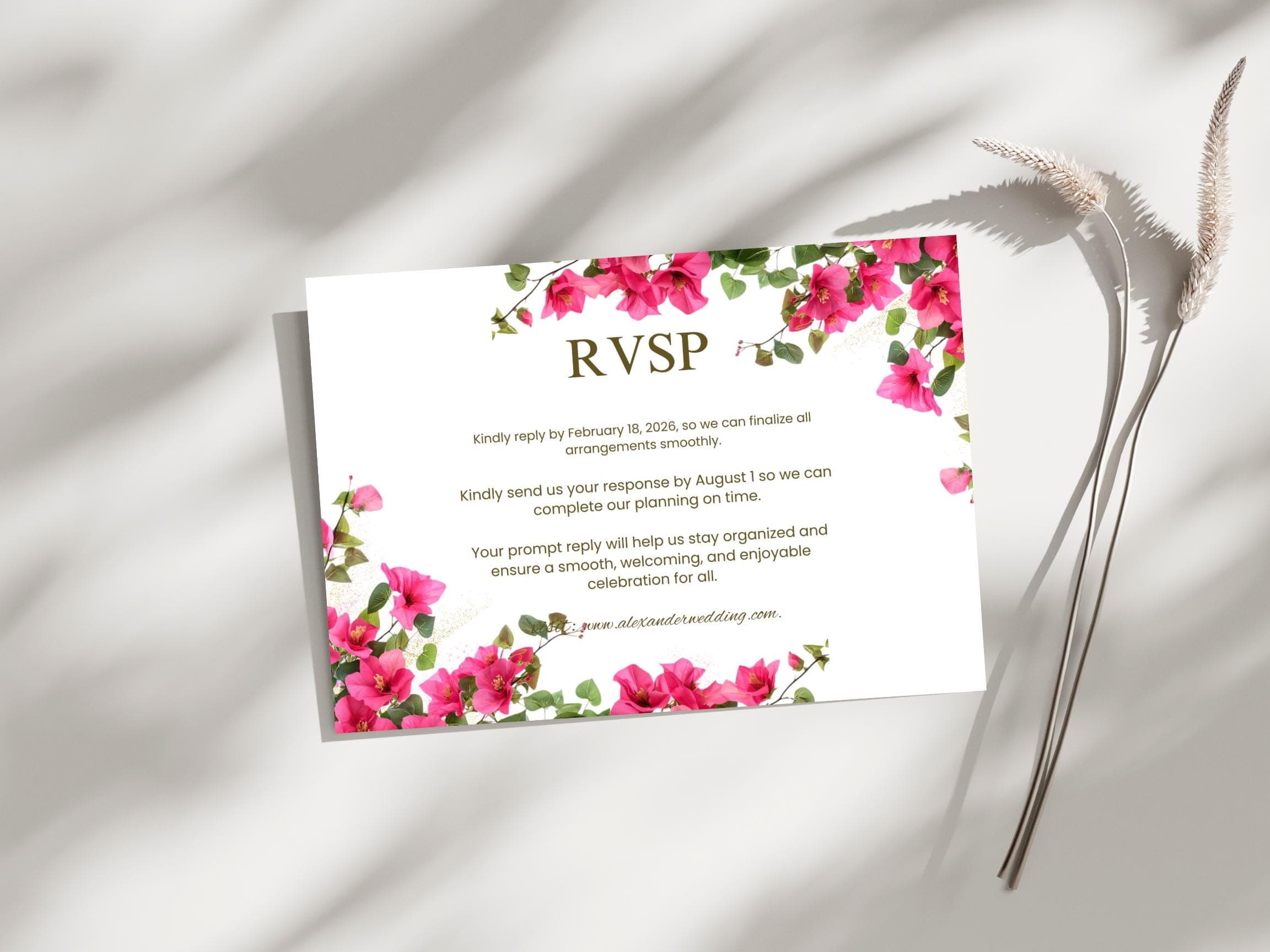Wedding Invitation Set, RSVP, Wedding Invitation, Details, Editable, Template, WI255 - image 5