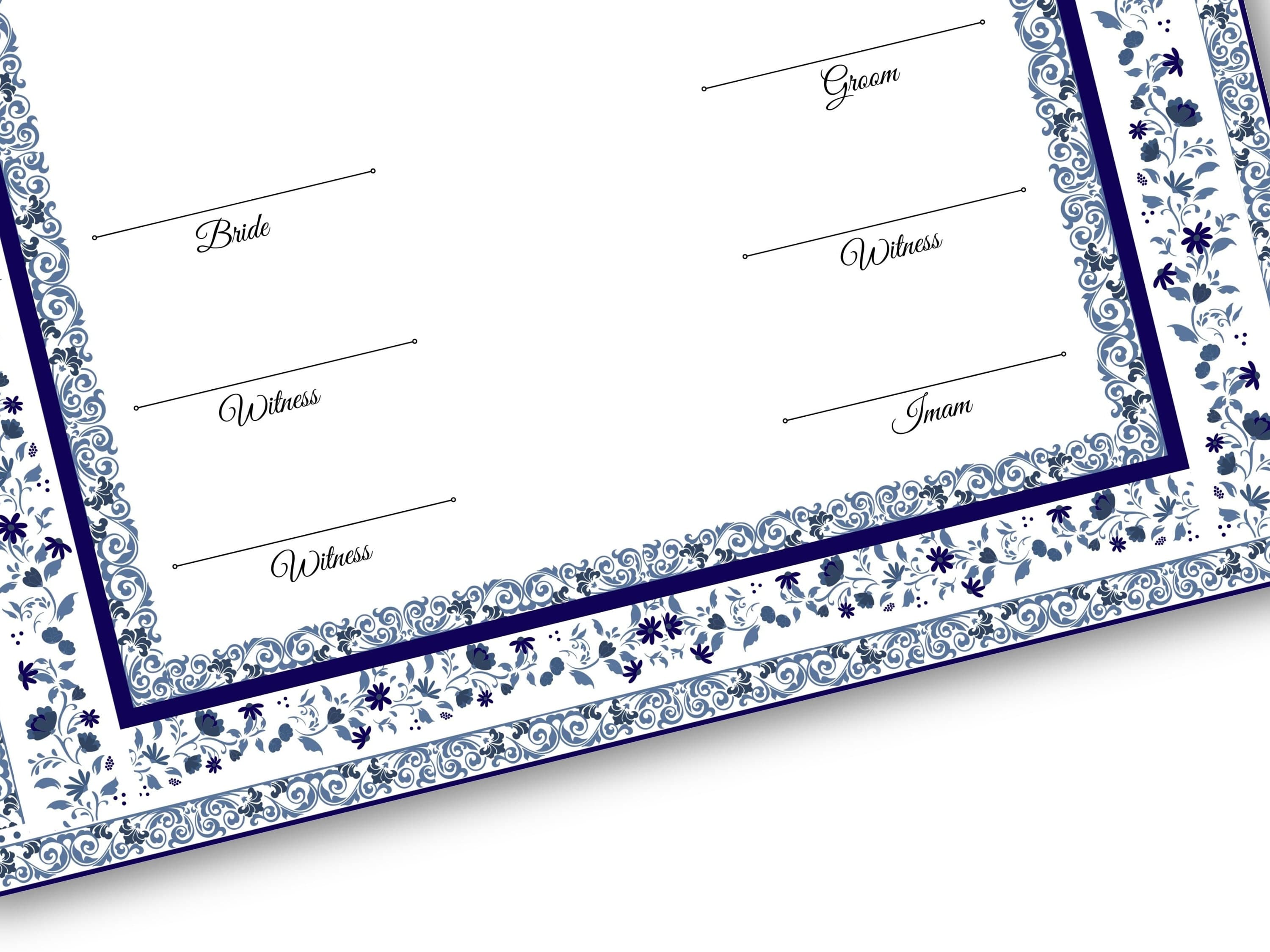 Nikkah Certificate Digital Download Personalized, Luxury Nikkah Contract, Islamic Wedding Contract, Personalized Muslim Wedding Gift. 147 - image 4