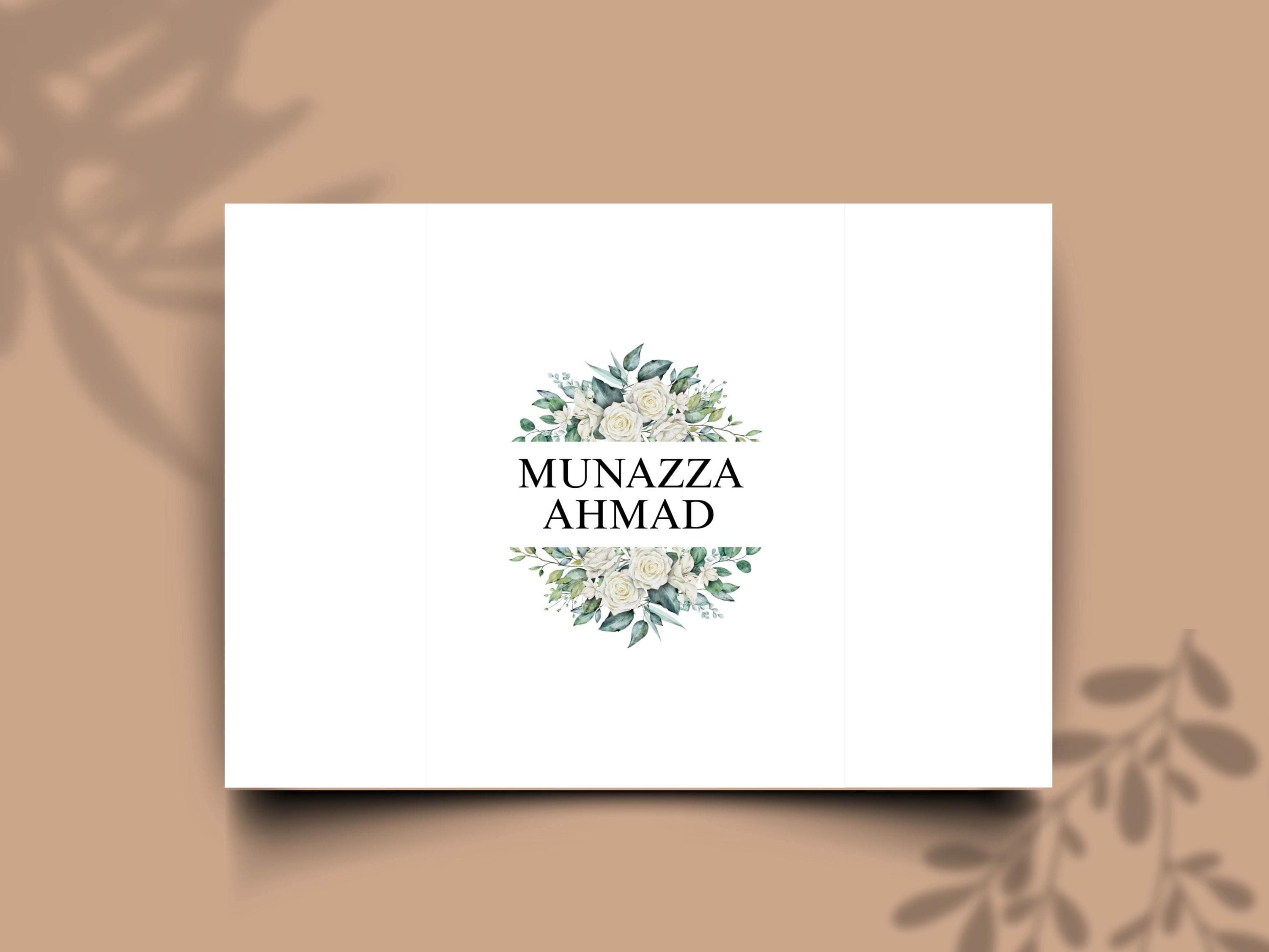 Elegant Green Floral Islamic Wedding Invitation Template (Printable Canva File) - image 3