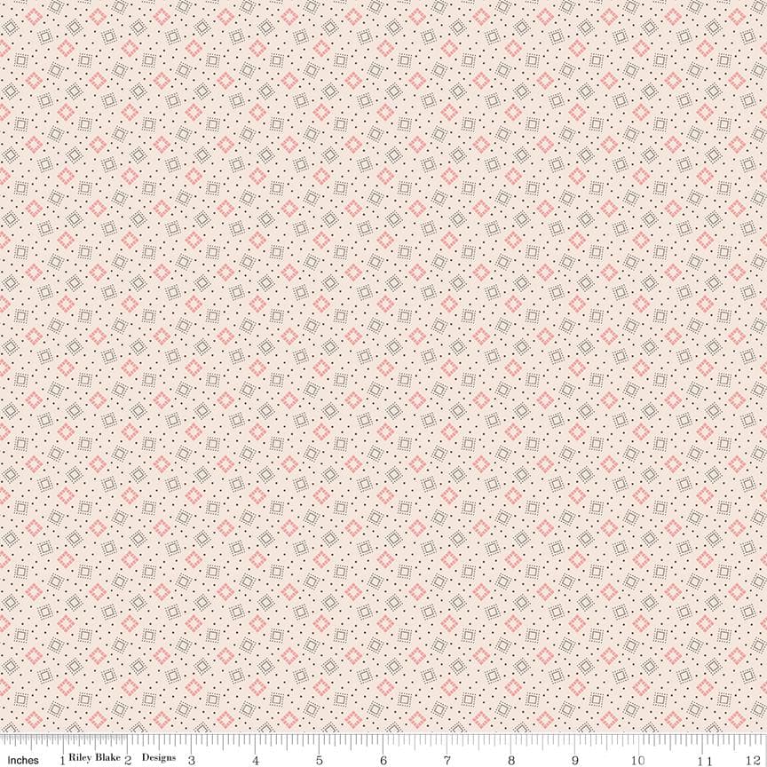 Piece & Plenty- Coral Planting- C15892- Riley Blake Designs by Lori Holt of Bee in My Bonnet
