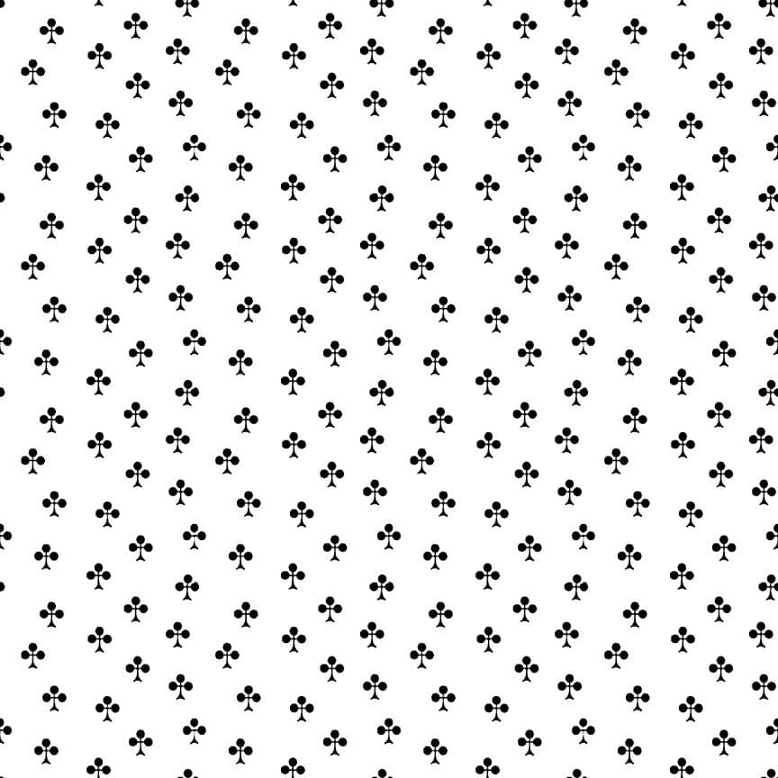 Queen of We’En- Clubs -White- Riley Blake Designs