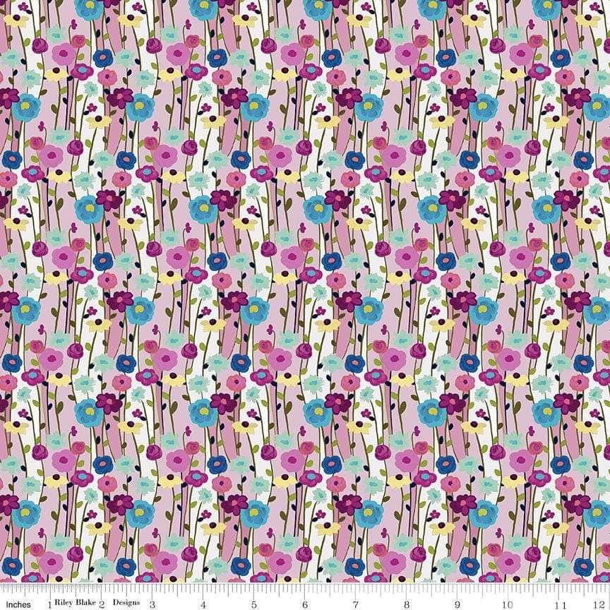 Fragrant Fields- Flowers- Lilac- C15225- Riley Blake Designs by Lila Tueller - image 3