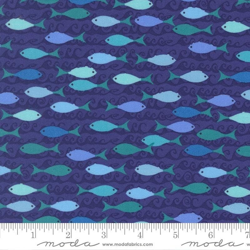 Reef- School of Fish- Seafoam- 27344 42- Moda Fabrics by Kate Spain
