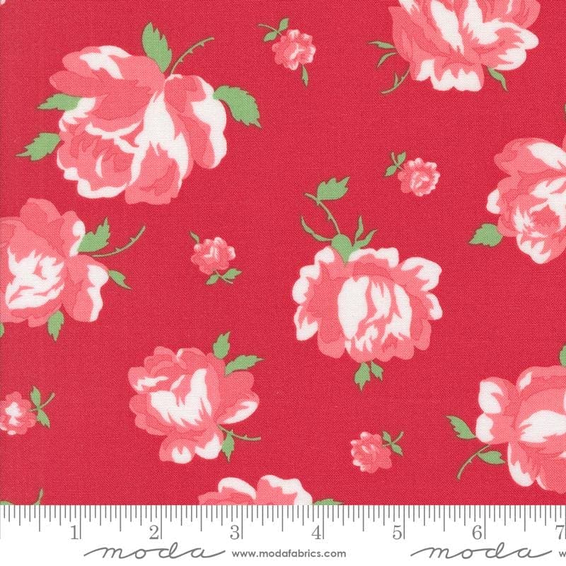 Summertime- Fat Quarter- Red and Pink- 18” x 22”- Moda Fabrics by Camille Roskelley - image 4