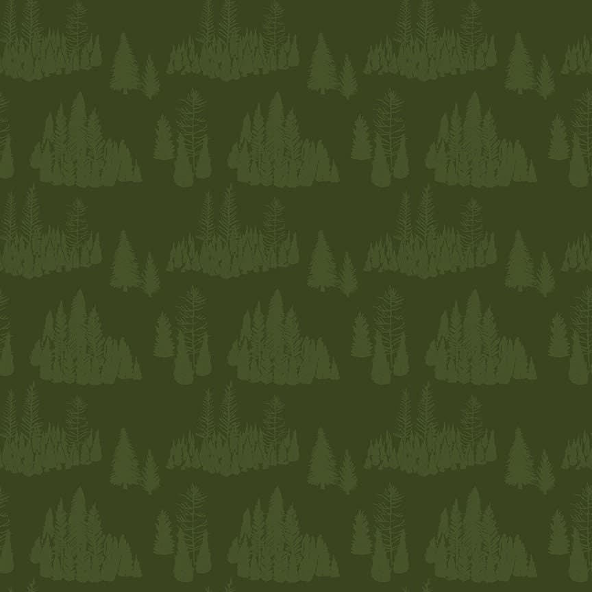 Big Game -Trees Green- Riley Blake Fabrics