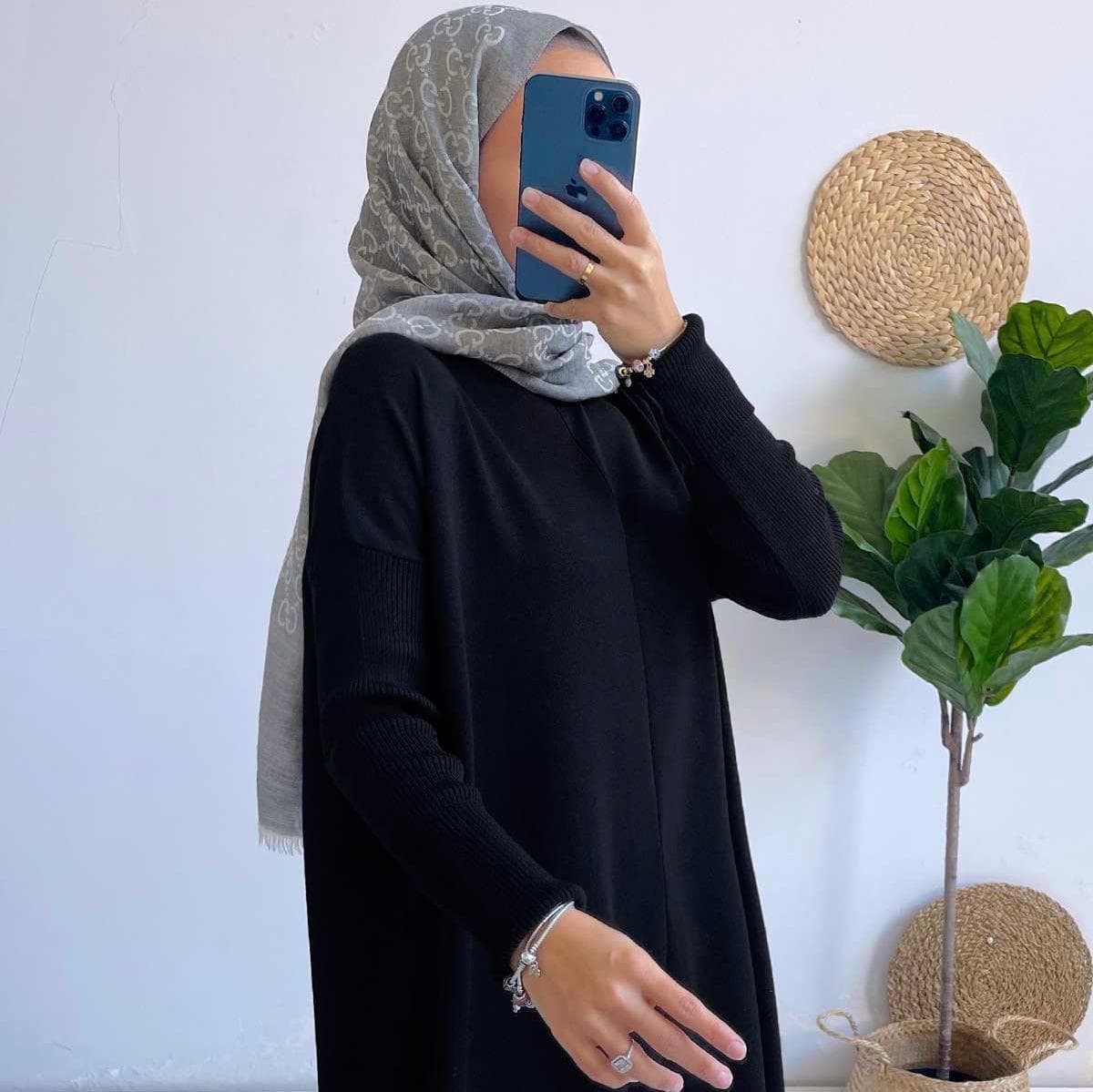 Black Mercerized Modest Tunic for Women | Soft Fabric | Side Slit Design | Perfect for Sizes 36-44 | Versatile Modest Fashion,(KH-1747) - image 4