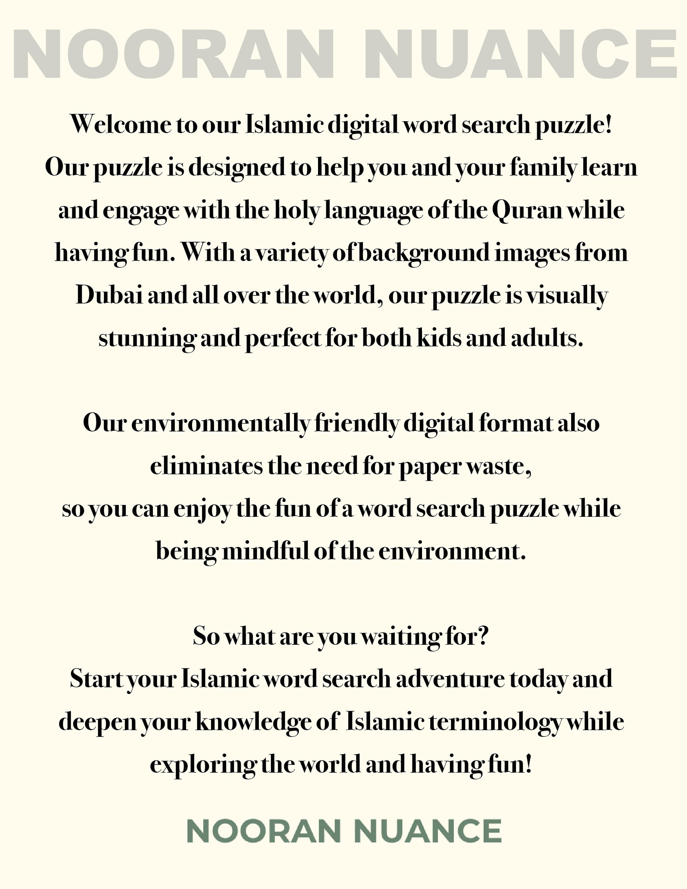 Islamic Word Search & Crossword Puzzle for All Ages | INSTANT DOWNLOAD - image 4